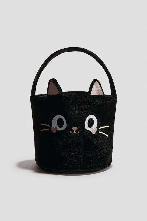H&M Velour Bucket with Printed Motif