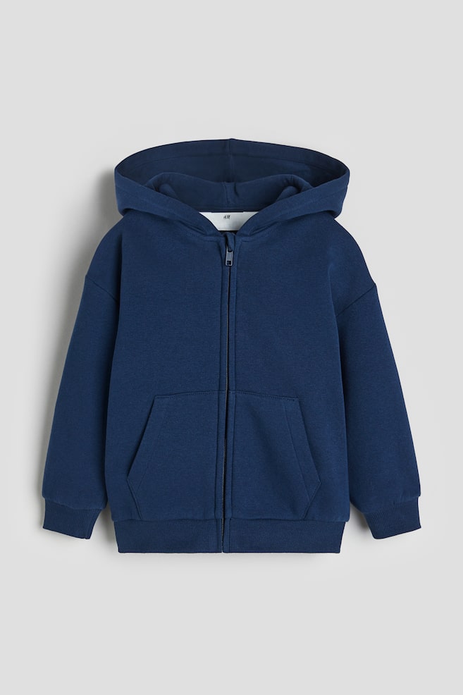 Zip-through hoodie - Navy blue/Black/Light grey marl/Brown/dc/dc/dc - 1