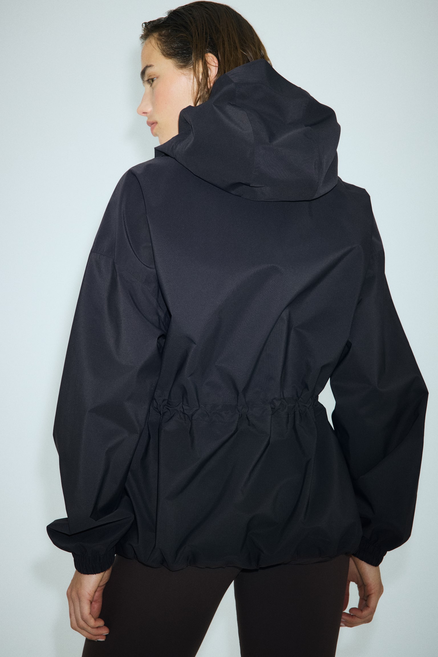 Rain jacket with StormMove™ - Black/White/Beige - 6