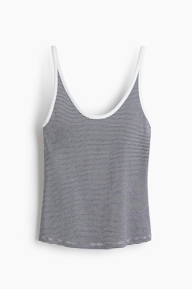 Vest top - Navy blue/White striped/Light blue - 1
