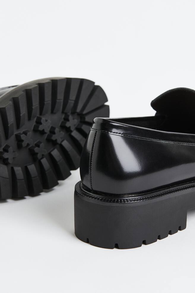 Loafers i læder - Sort - 6