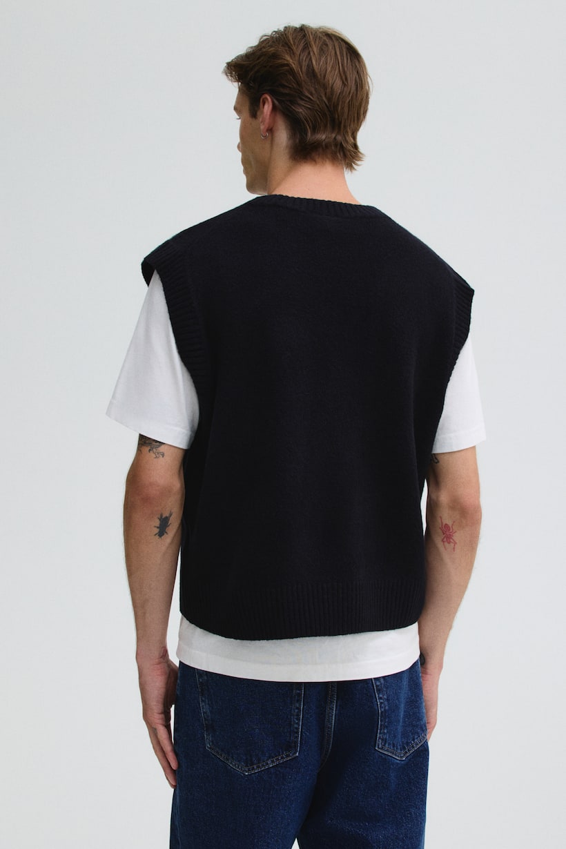 Gilet In Pelle MDM Uomo - Stile Blouson Senza Maniche