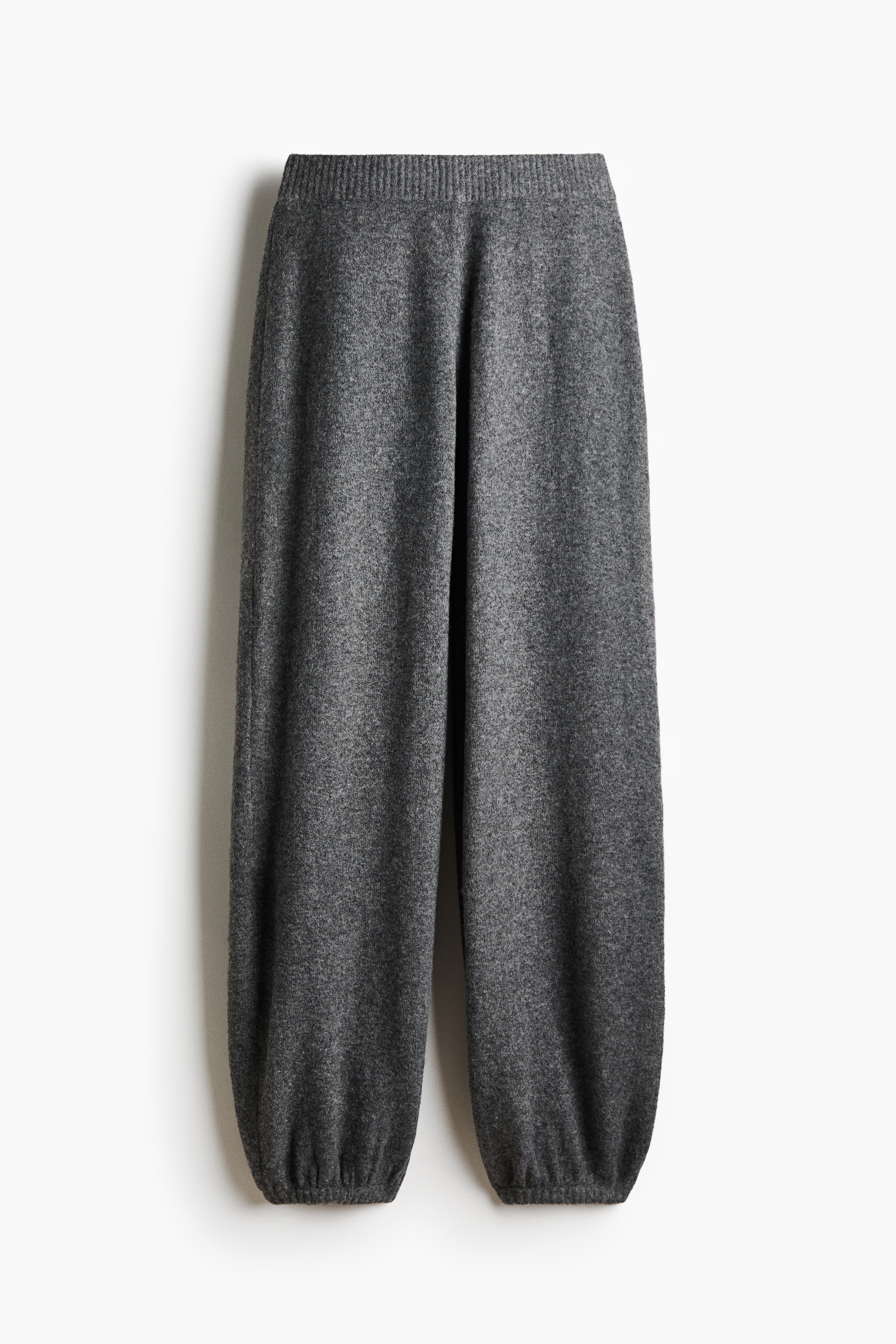 Pantalon ballon en maille - Gris foncé chiné