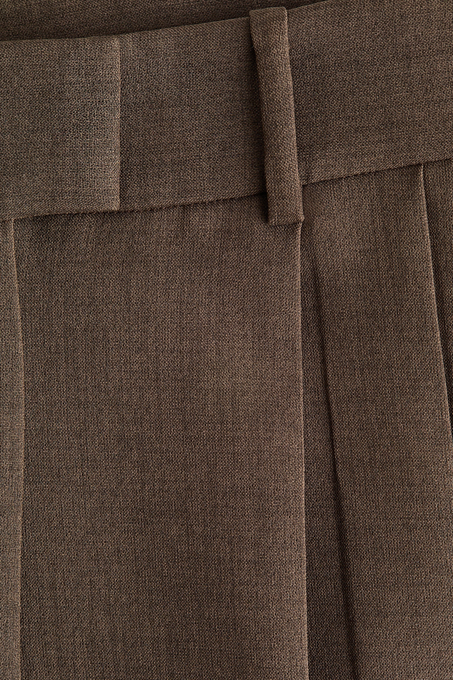 Široke kilote sa faltama - Tamnosmeđa - 5