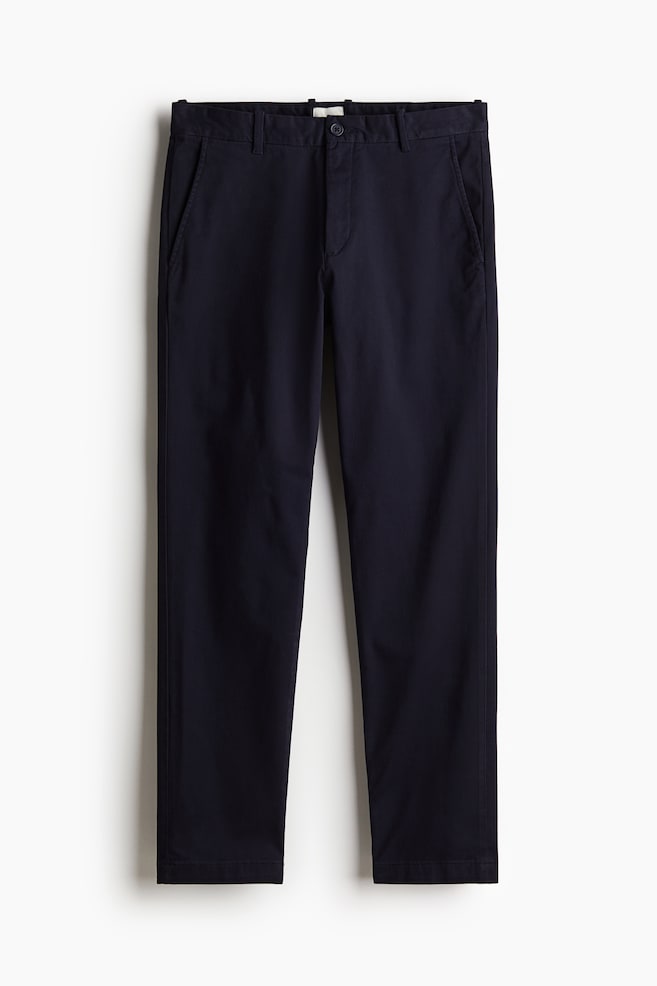 Baumwollchino in Slim Fit - Marineblau/Schwarz/Braun - 1
