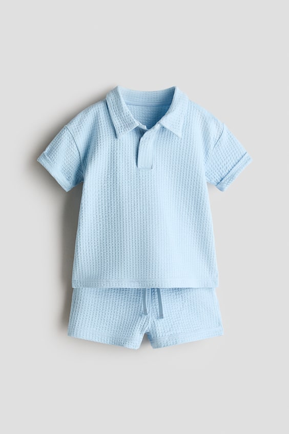 Детские топы H&M 2-Piece Waffled Cotton Set