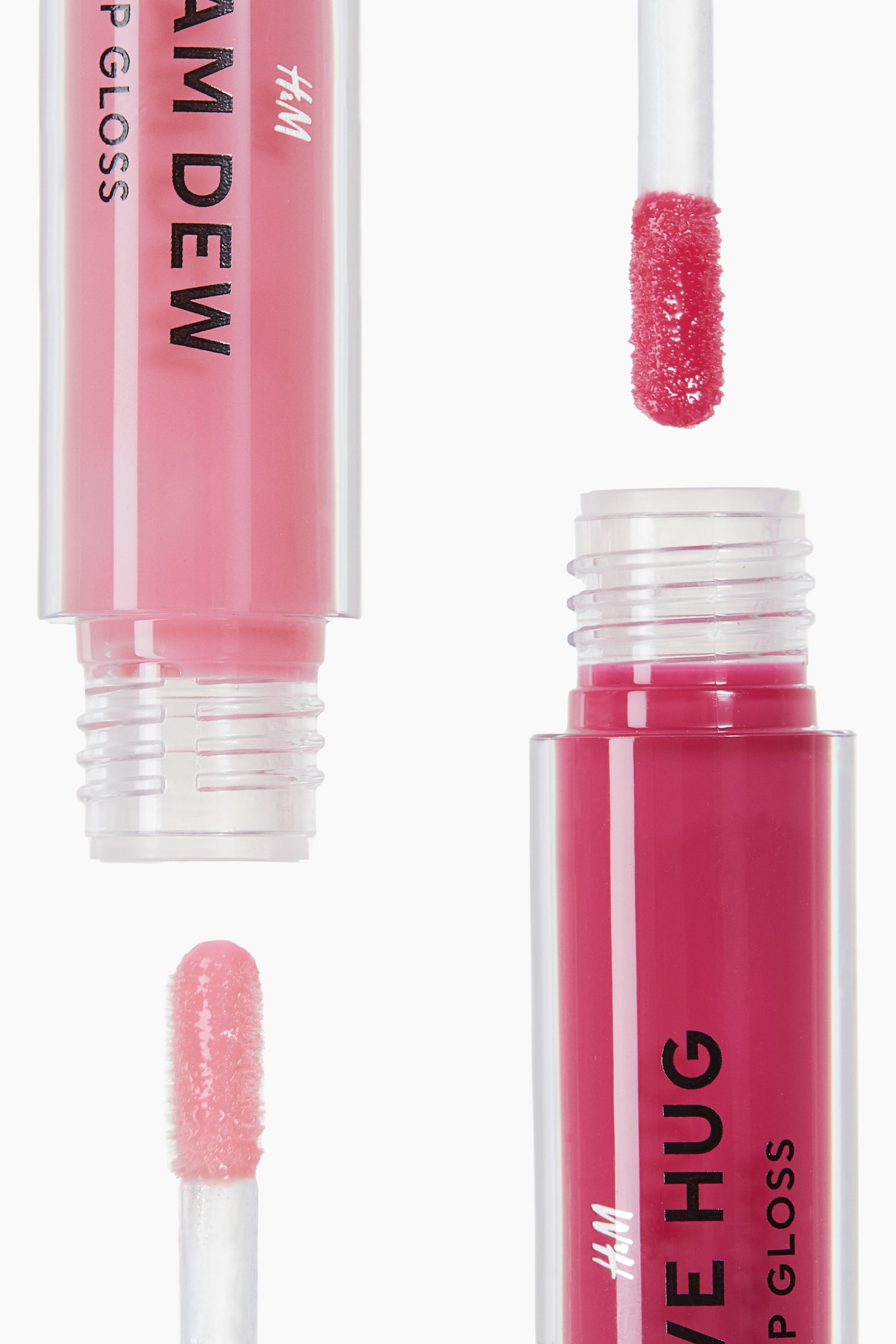 Duo de glosses de lábios - Rosa/Transparente/Rosa claro/Rosa/Branco/Rosa/Laranja/Transparente/Lilás claro/Lilás claro - 2