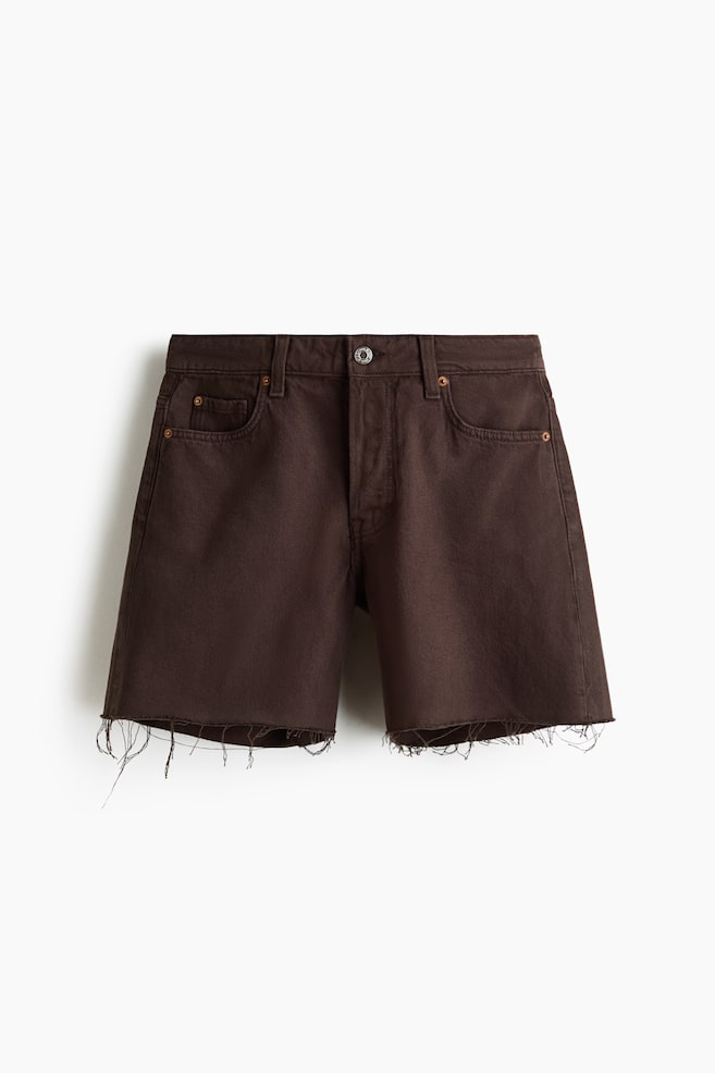 Raw-Edge Denim Shorts - Dark brown/Light denim blue/Washed black - 1