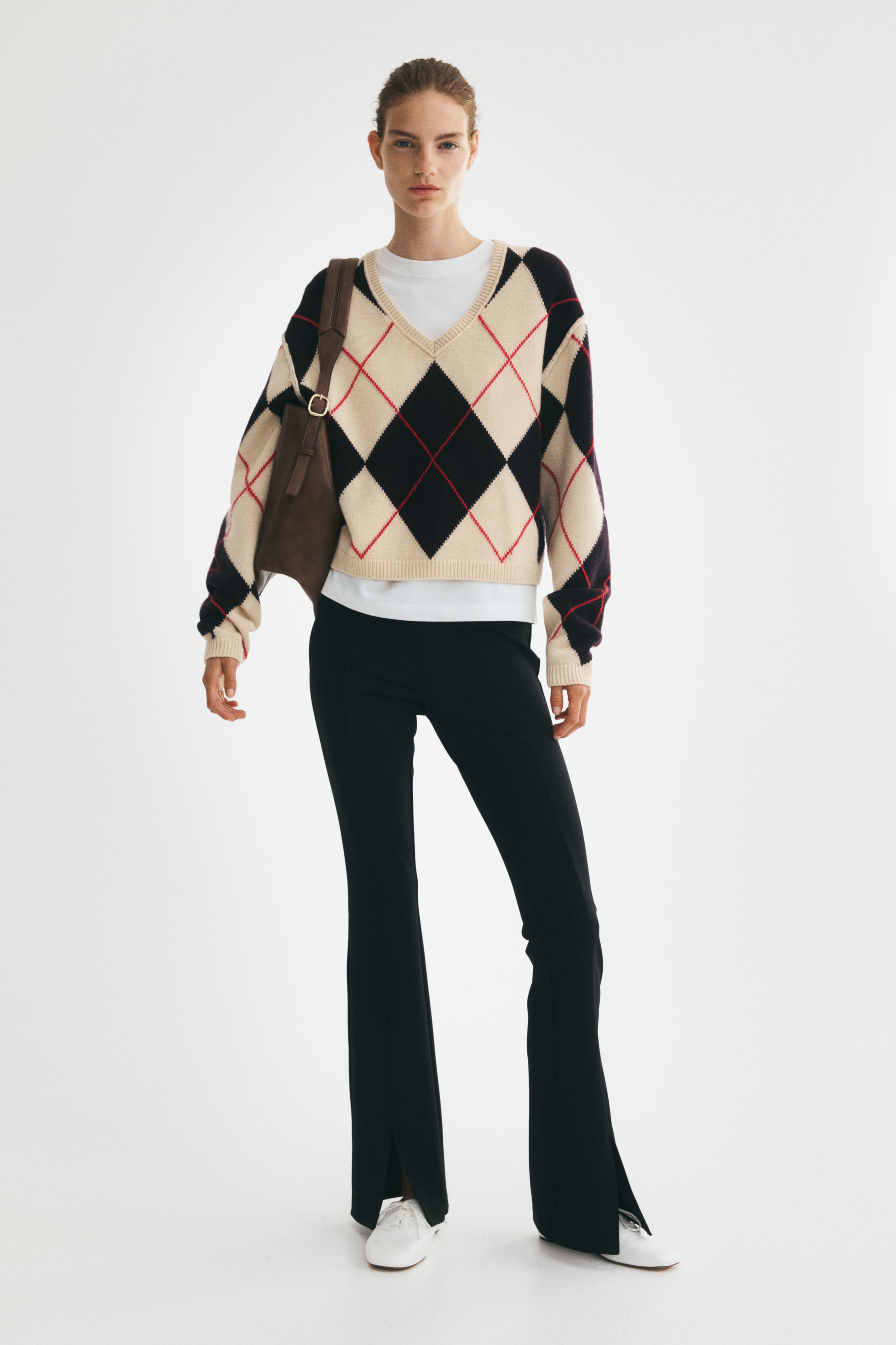 Flared Creased Leggings