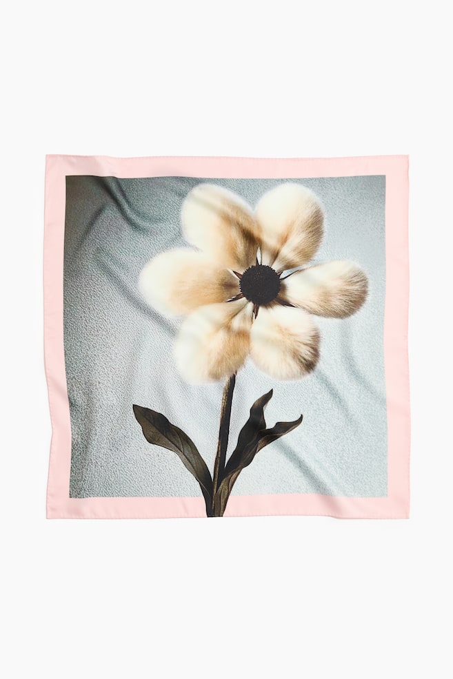 Printed scarf - Light pink/Light beige - 1
