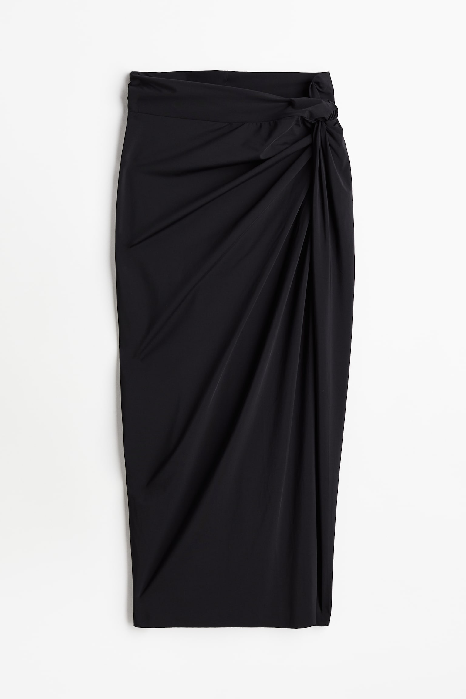 Twist Detail Beach Skirt - Black - 2