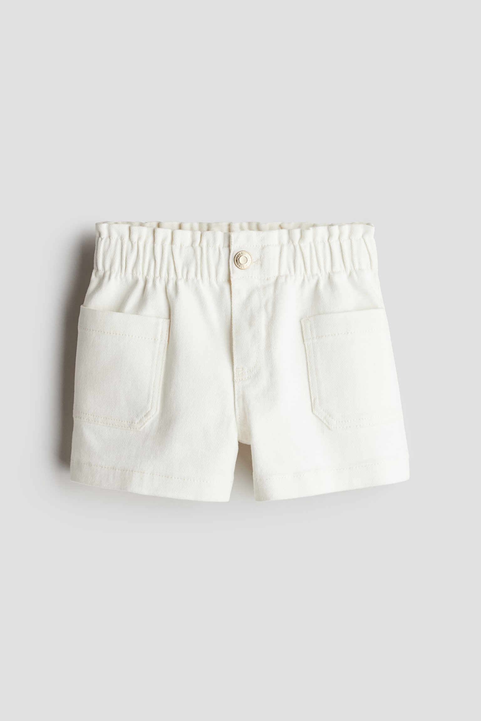 Loose Fit Denim Shorts - White/Light pink/Light denim blue/Light denim blue/Unicorns/Light beige - 1