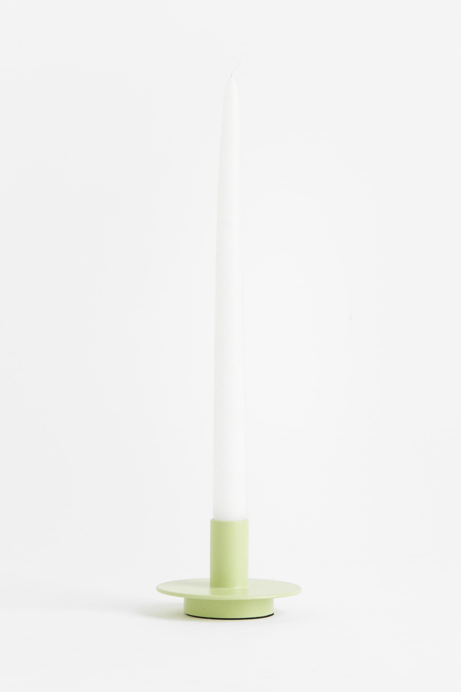 Metal candlestick - Lime green/Black/Light beige - 3