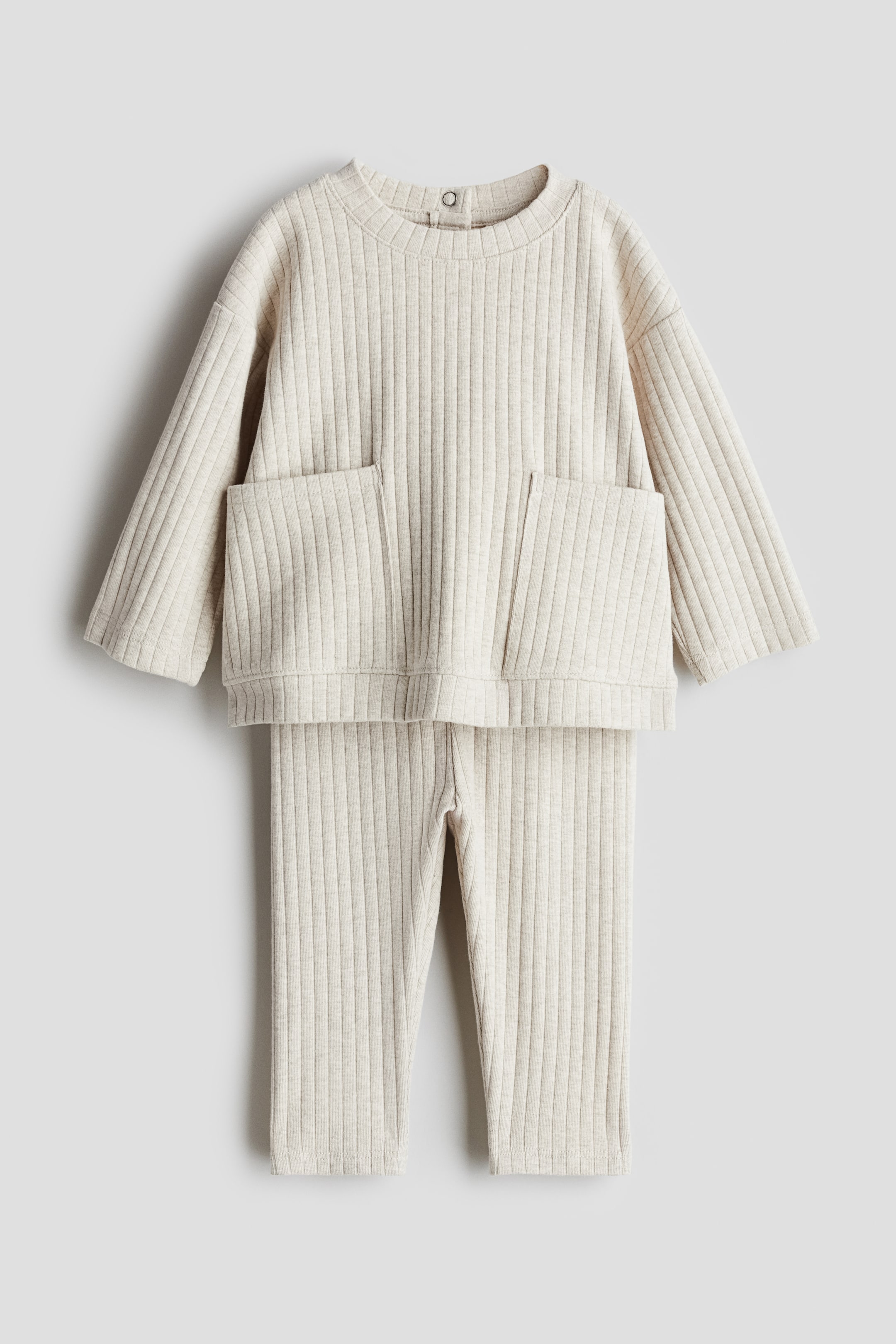 2-piece Wide-Rib Cotton Set