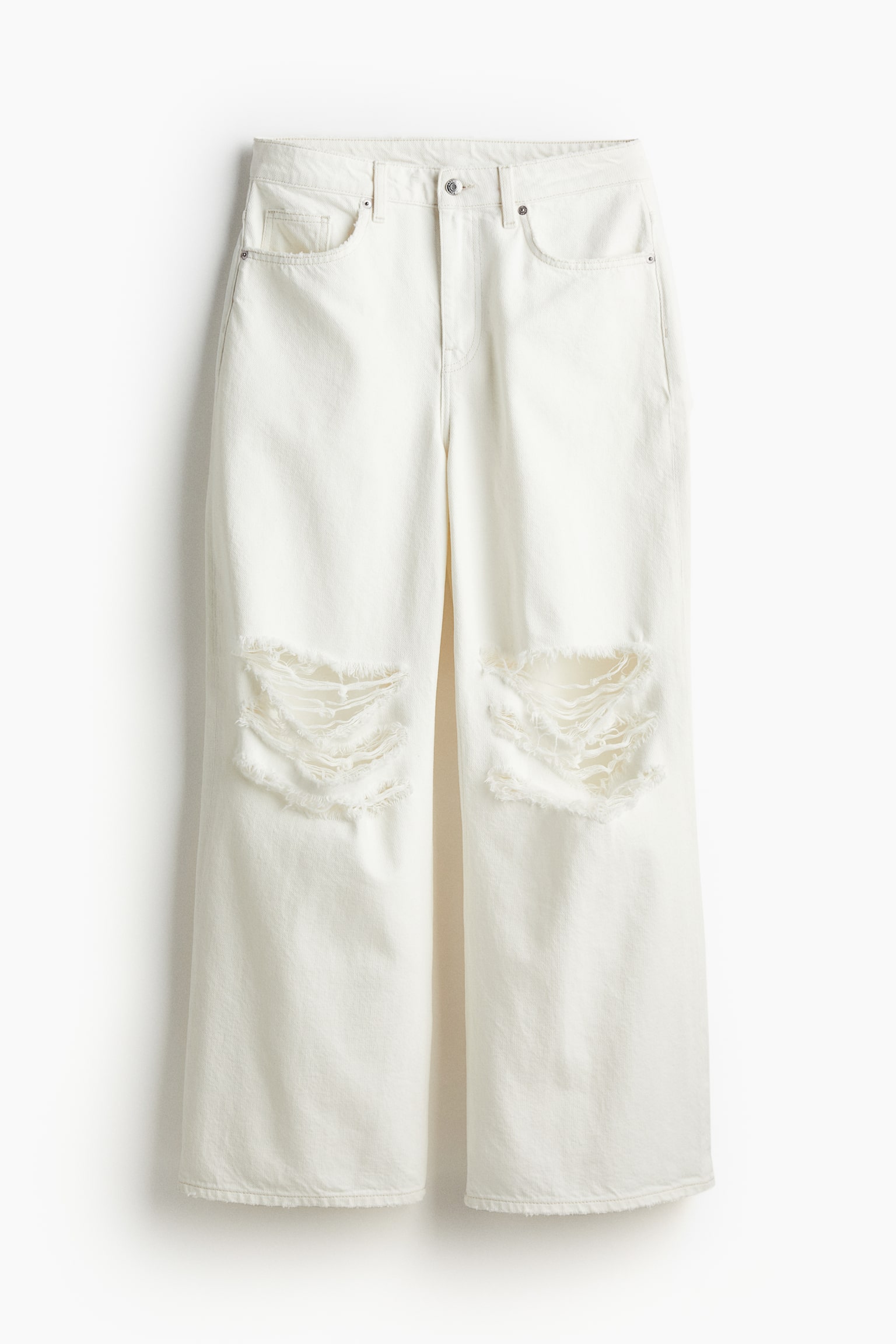 Wide Regular Jeans - Cream - 1