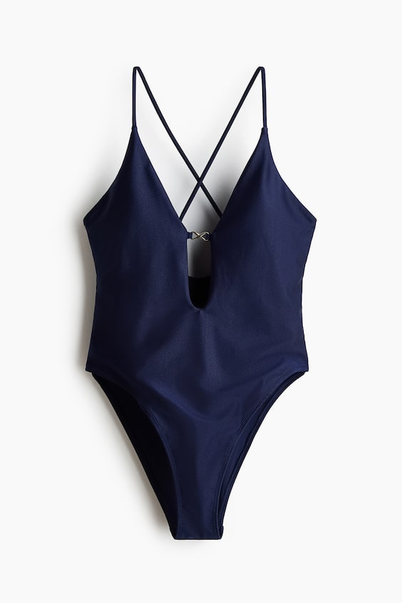 Женские купальники H&M Padded-Cup High-Leg Swimsuit