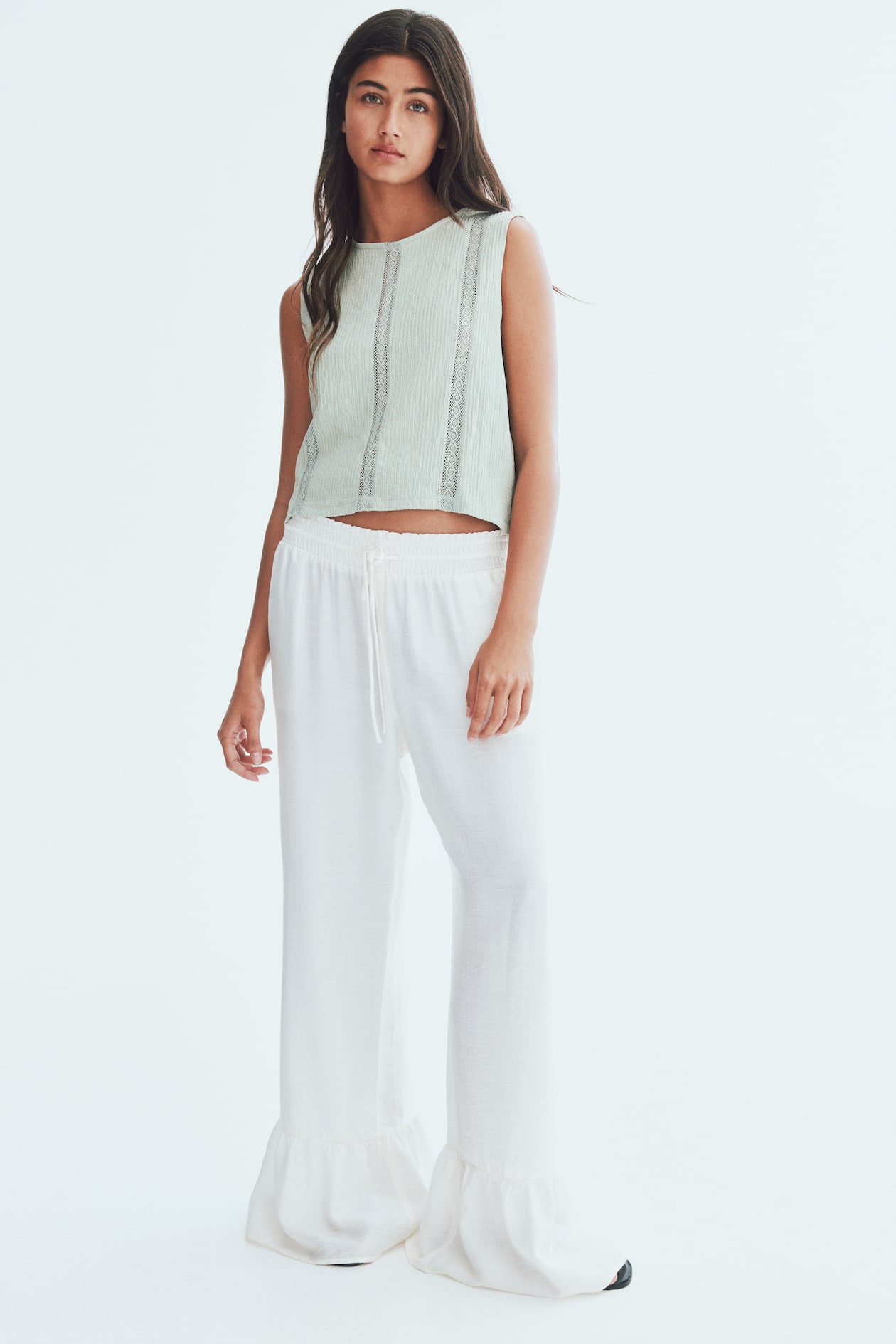 Crinkled Blouse with Lace Details - image 2