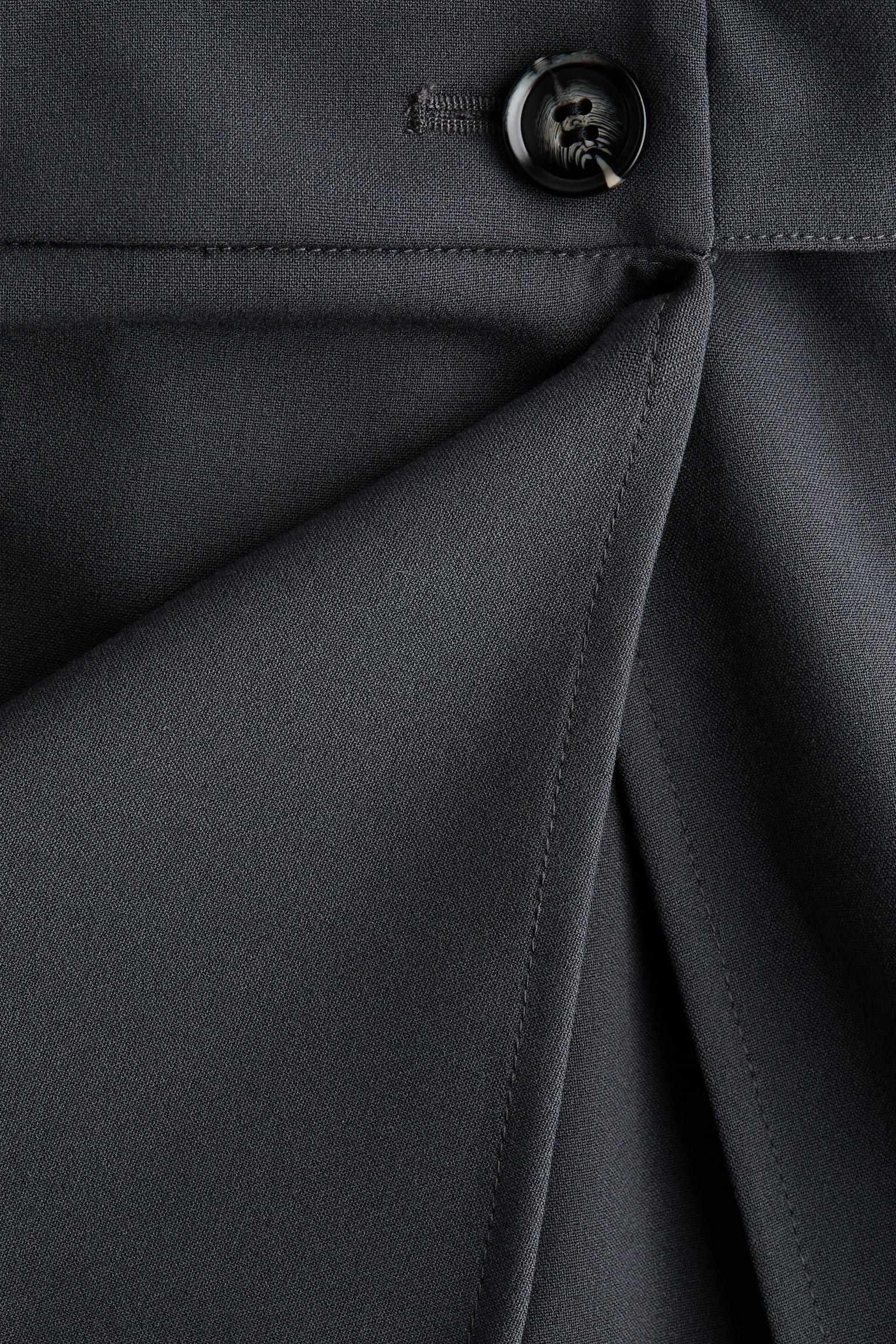 스커트 레이어드 팬츠 - 다크 그레이/블랙 - 3