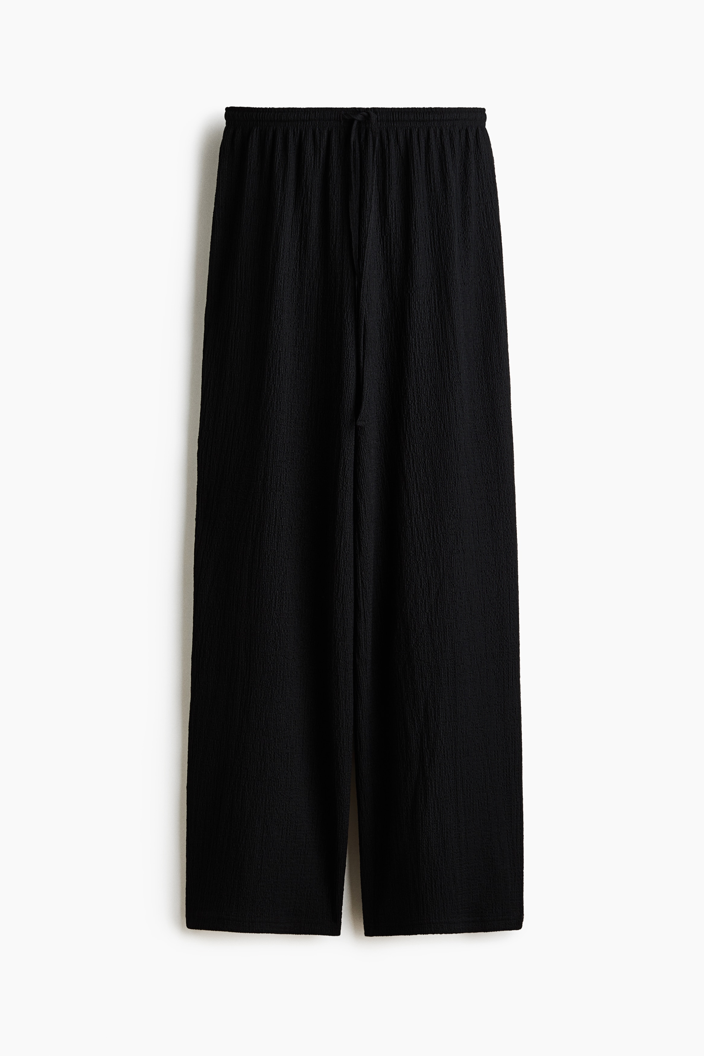 Pantalon texturé avec cordon de serrage - Noir/Crème/Brun rouille