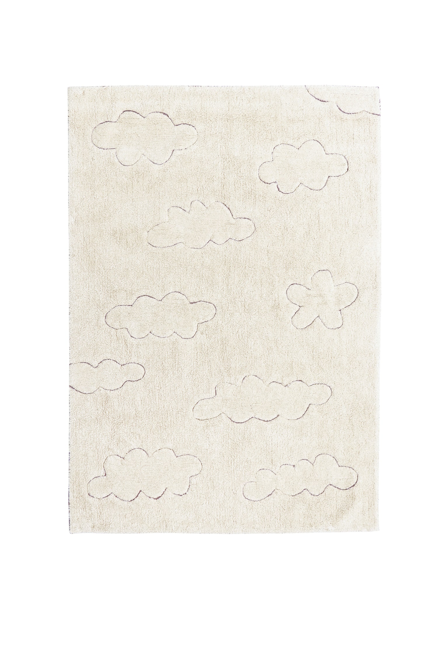 Rugcycled Tapis Lavable Clouds - Naturel-lilac - 1