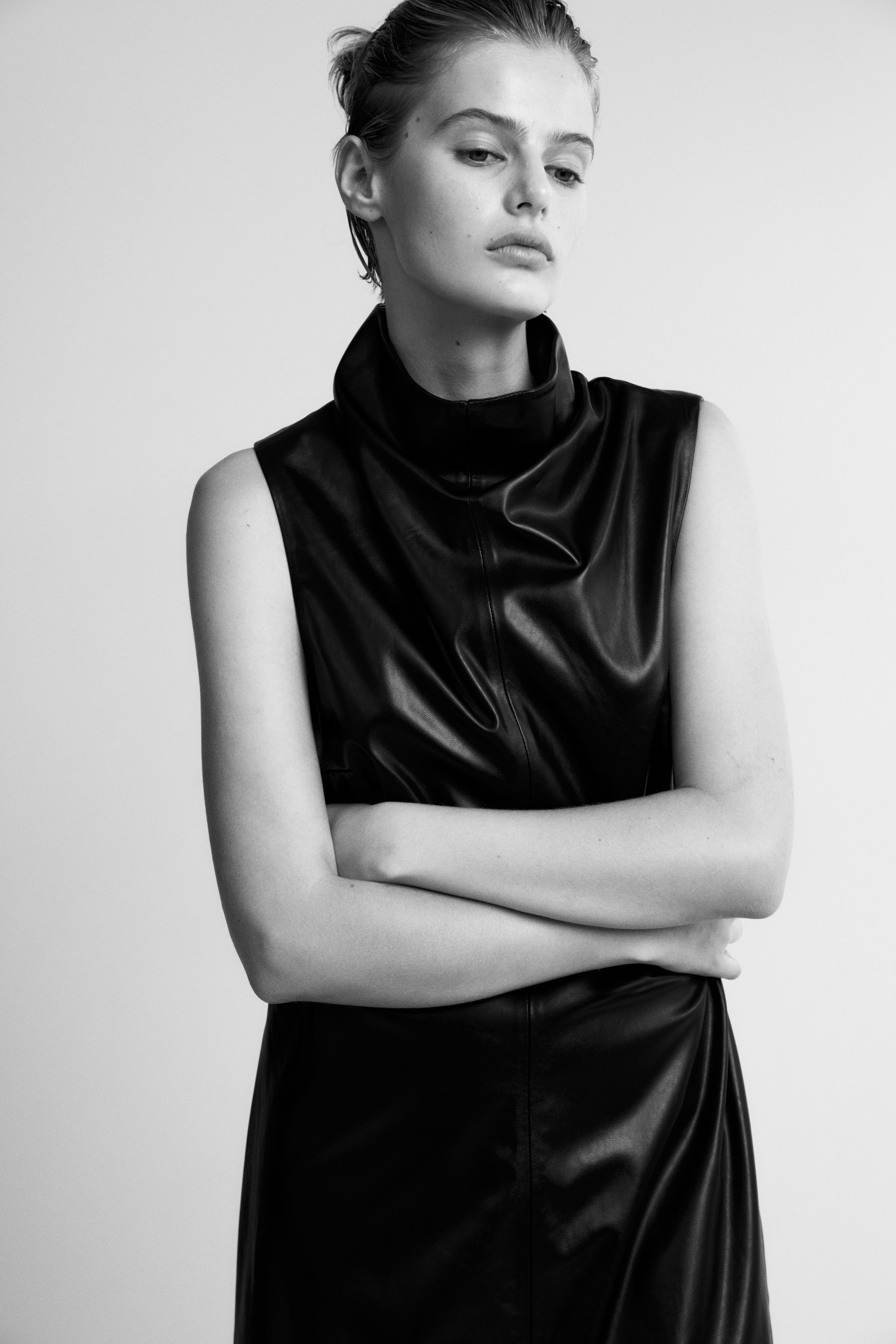 Coated A-Line Dress