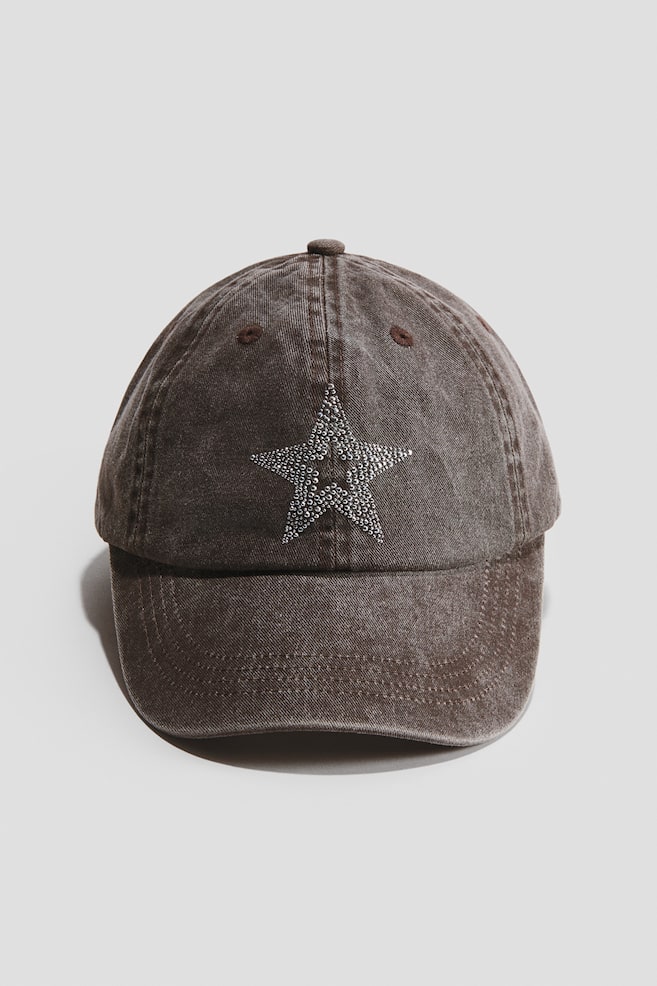 Casquette - Brun ancien foncé/étoile/Beige clair/imprimé léopard - 1