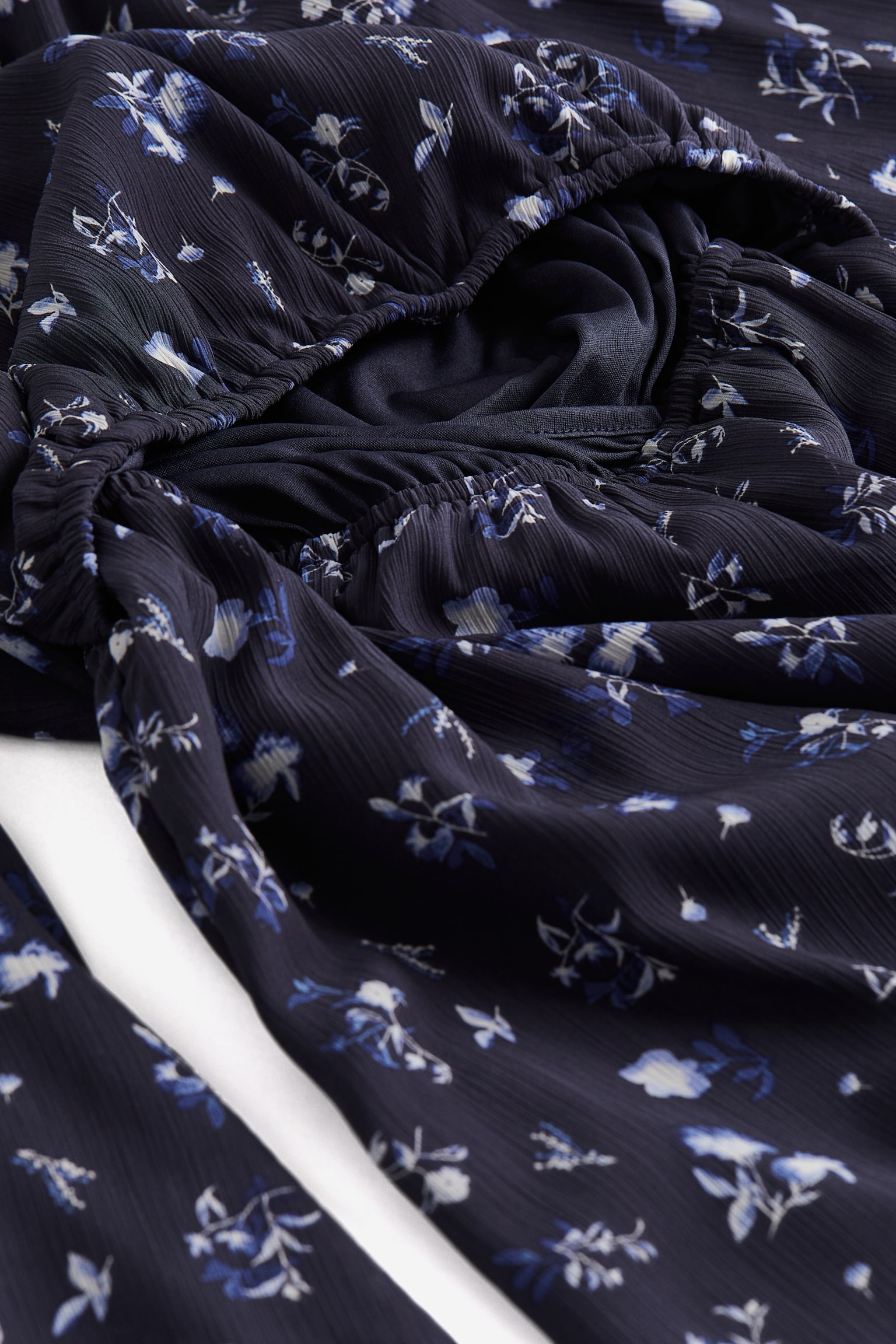 MAMA Chiffon nursing dress - Dark blue/Floral - 6