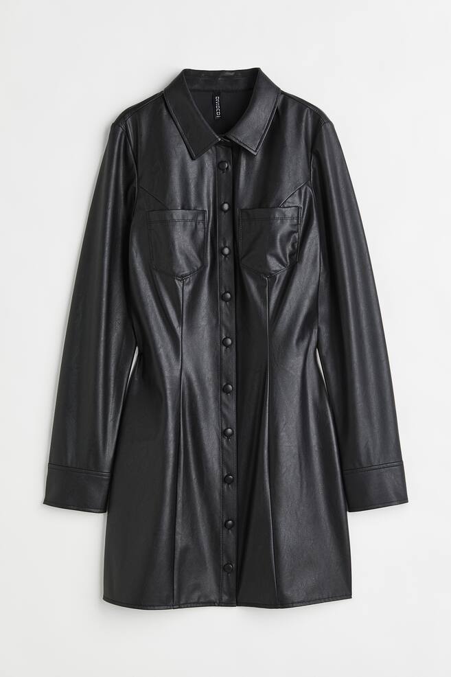 Robe chemise - Noir - 1