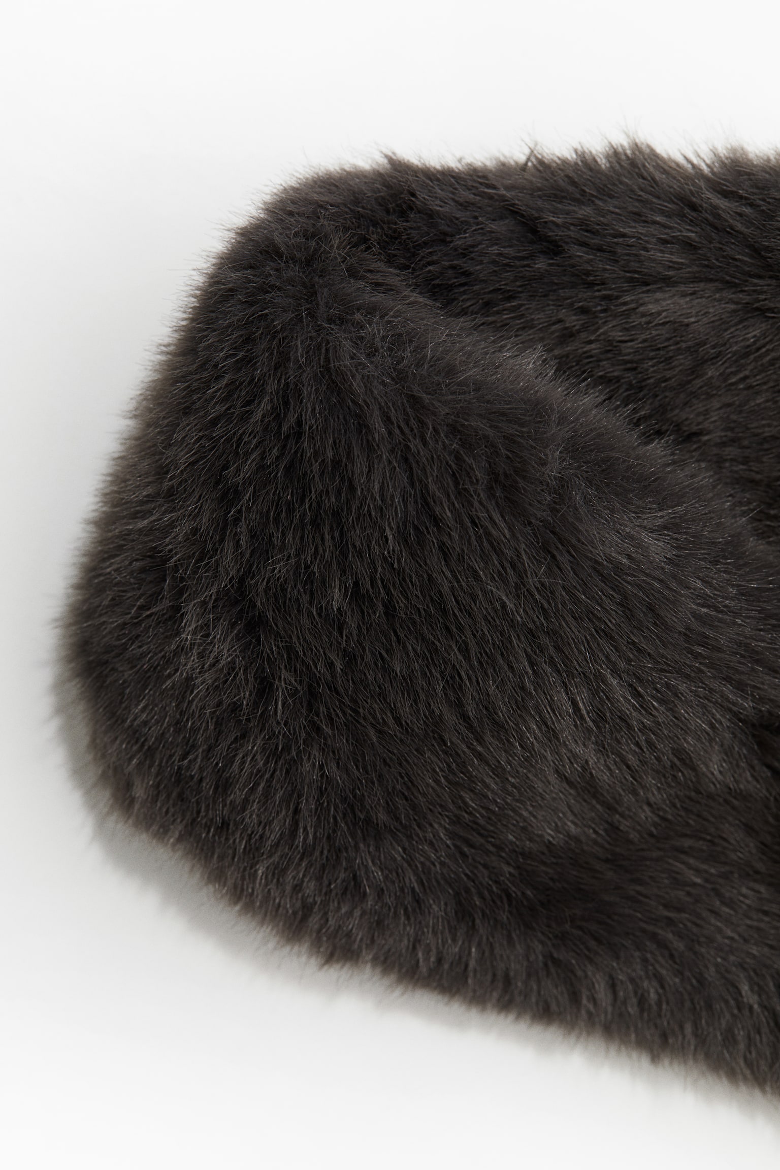 Лента за глава от пухкава материя - Тъмносив/Тъмнокафяв/Светлобежов - 2