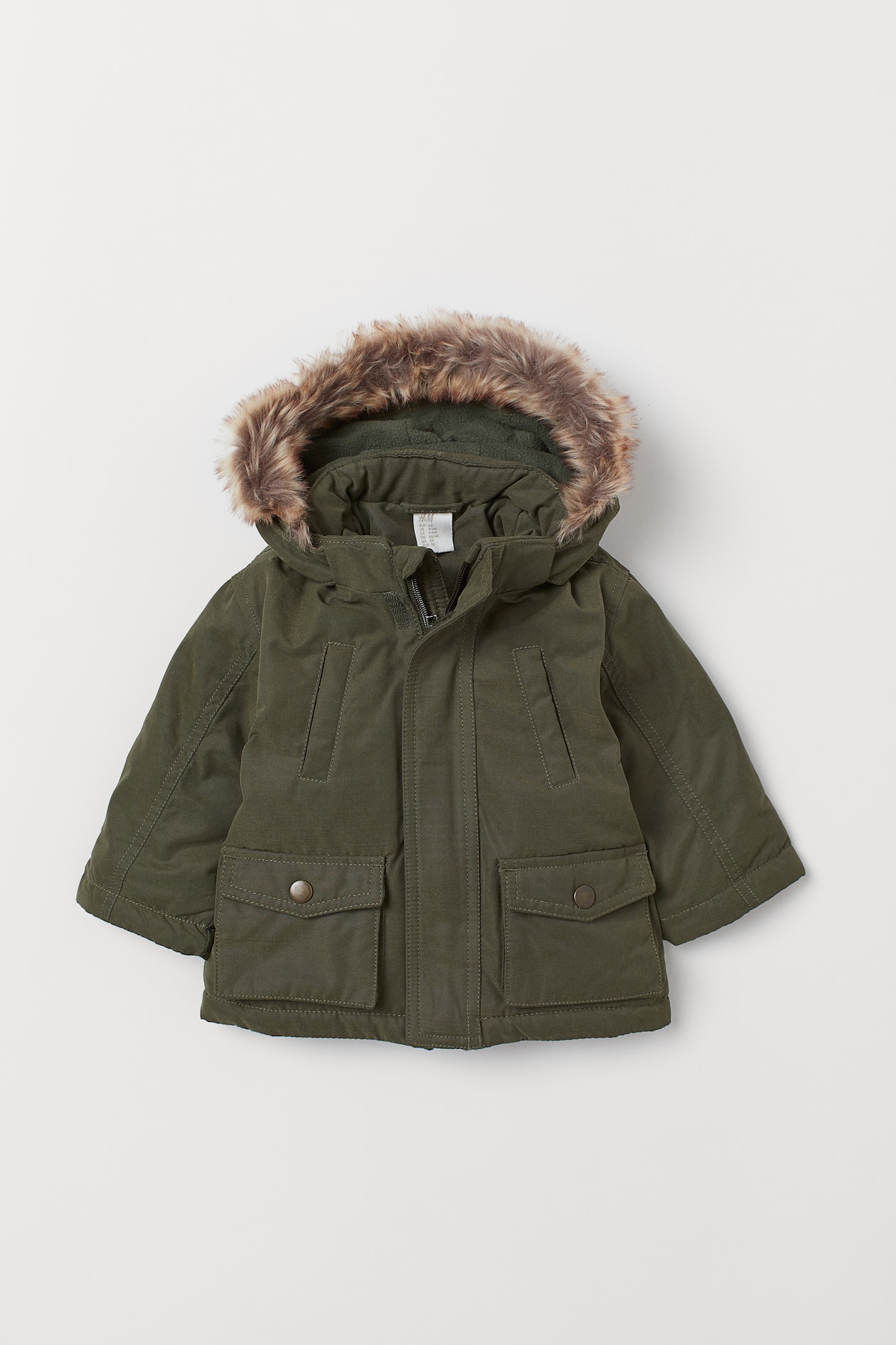 Padded Parka - Long sleeve - Khaki green - Kids | H&M US