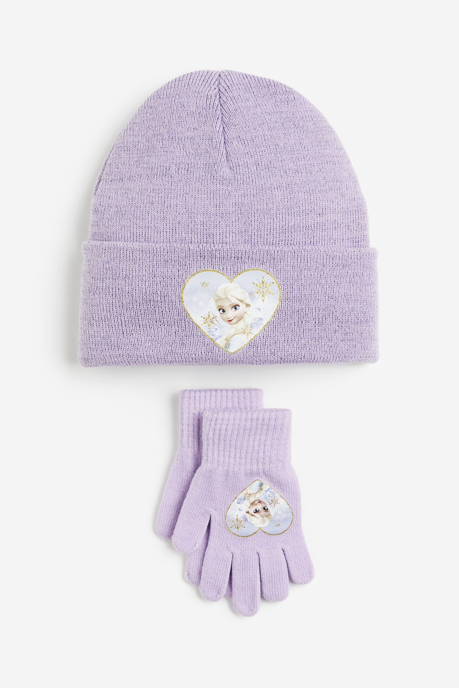 2-piece Design Detail Knit Set - Light purple/Frozen - 1