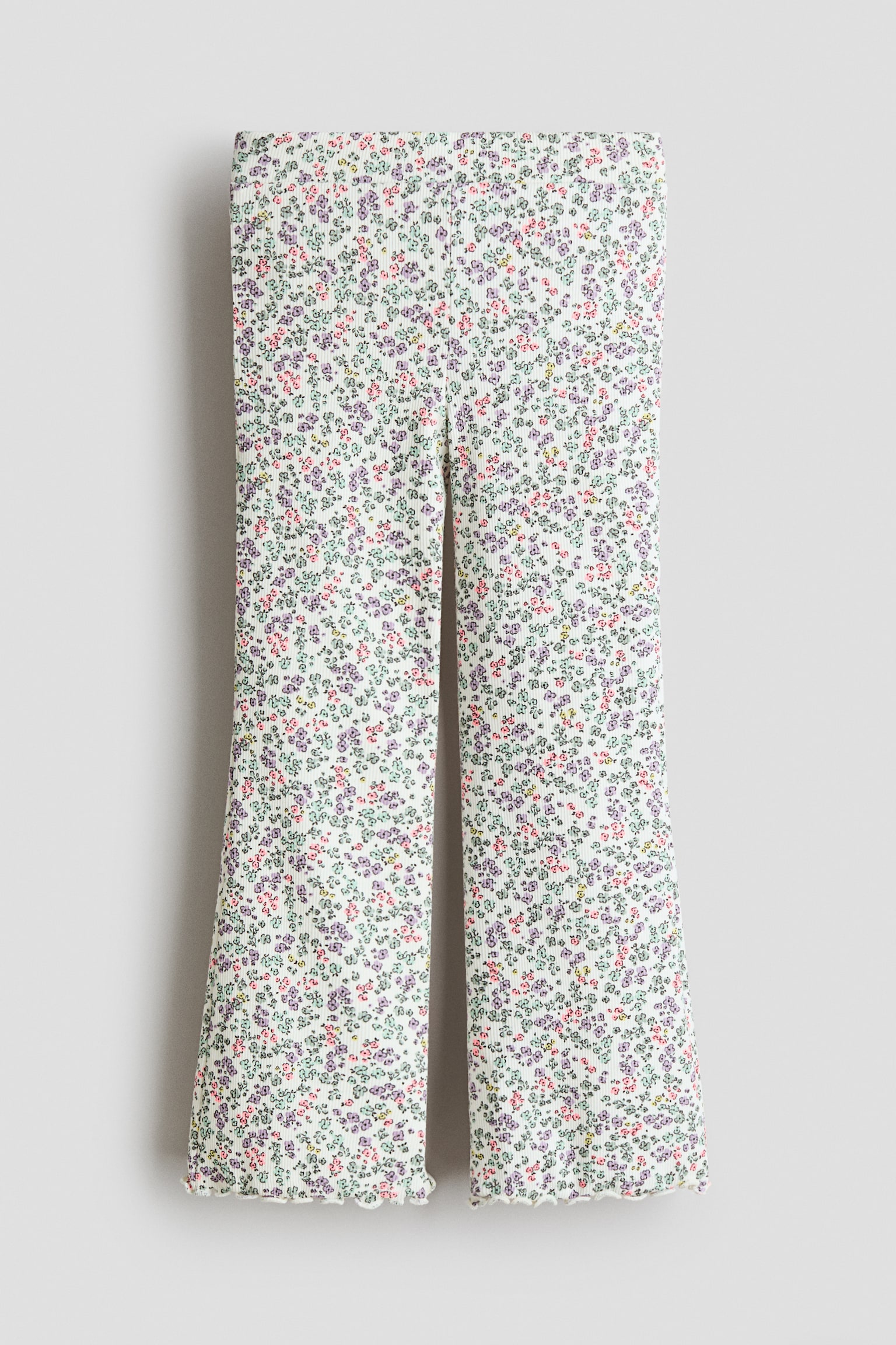 Flared Leggings - White/floral/Light pink/unicorns/Light dusty purple/cherries/Black/Beige/leopard print