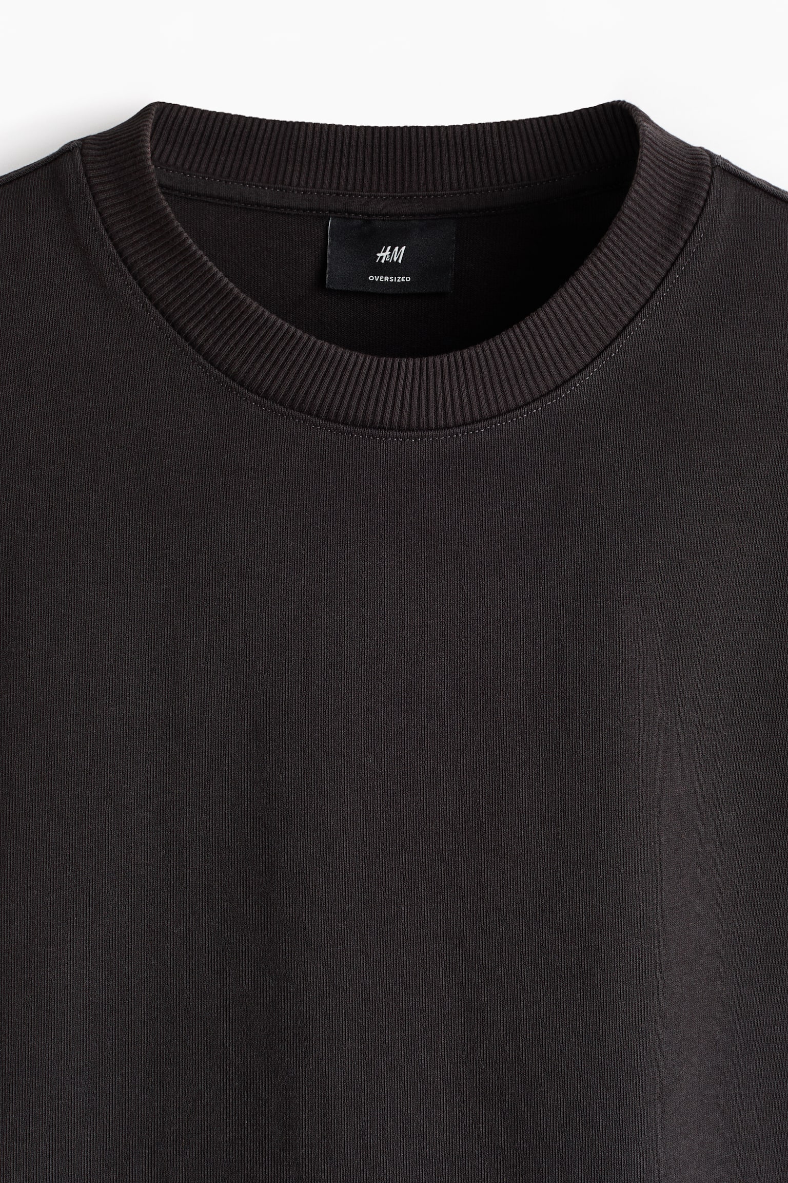 Oversized Fit Boxy-style t-shirt - Dark brown/White/Light blue - 3