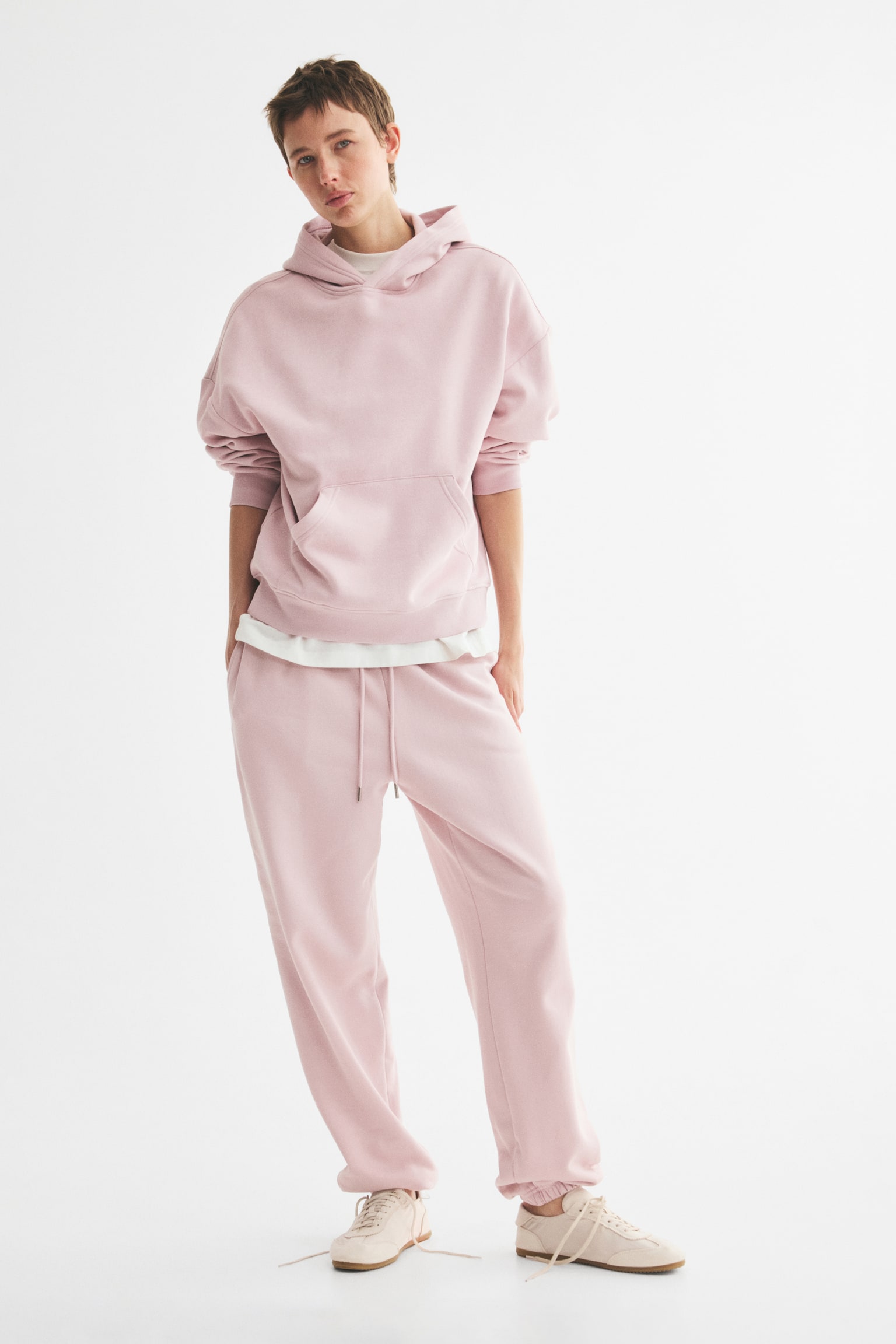 Cotton-blend Sweatpants - Light dusty pink/Light grey marl/Black/Black/Light yellow/Light beige/Gray melange/Gray - 1