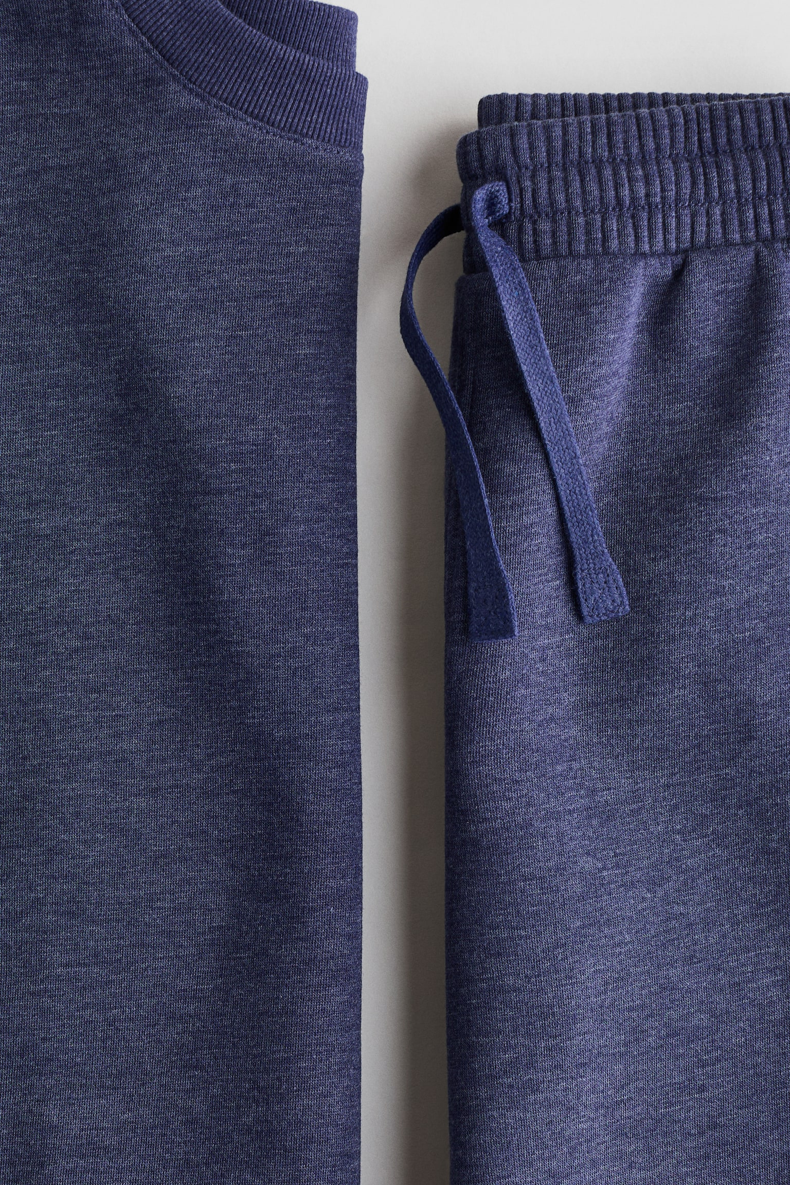2-teiliges Sweatshirt-Set-Marineblaumeliert - 2