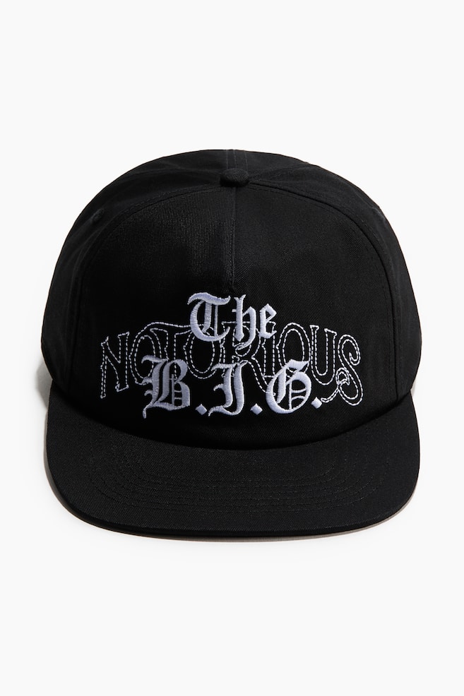 Cap with Embroidered Motif - Black/The Notorious B.I.G./Blue/Wu-Tang Clan - 1