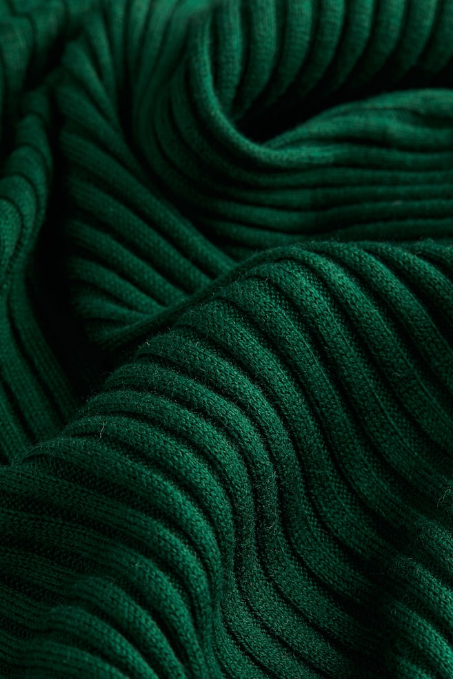 MAMA Rib-knit dress - Dark green/Black - 3