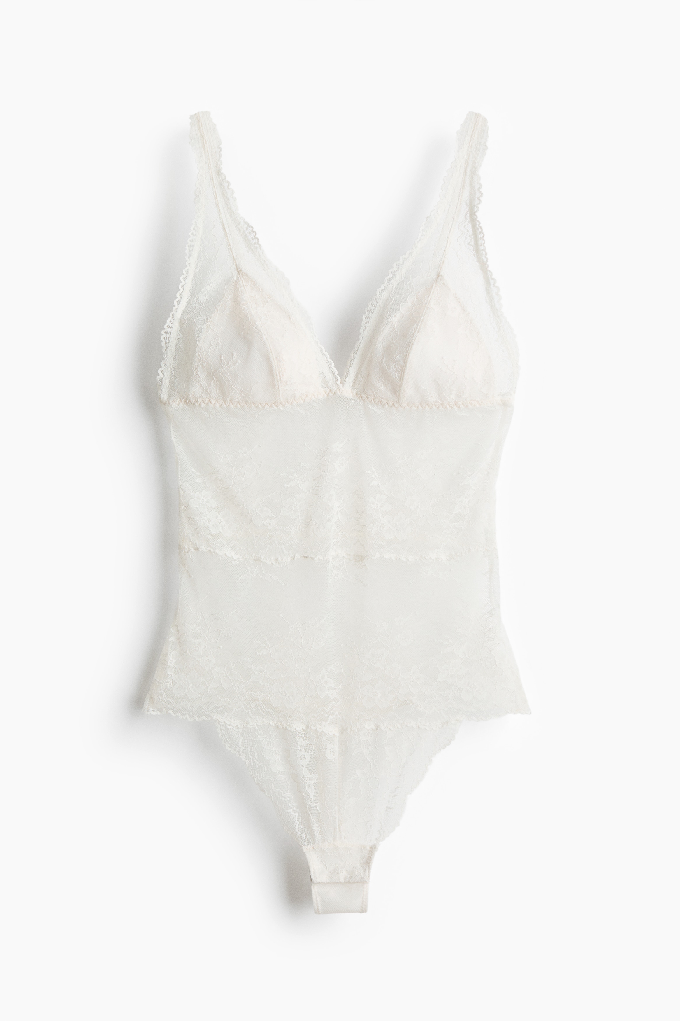 Padded-cup lace thong body