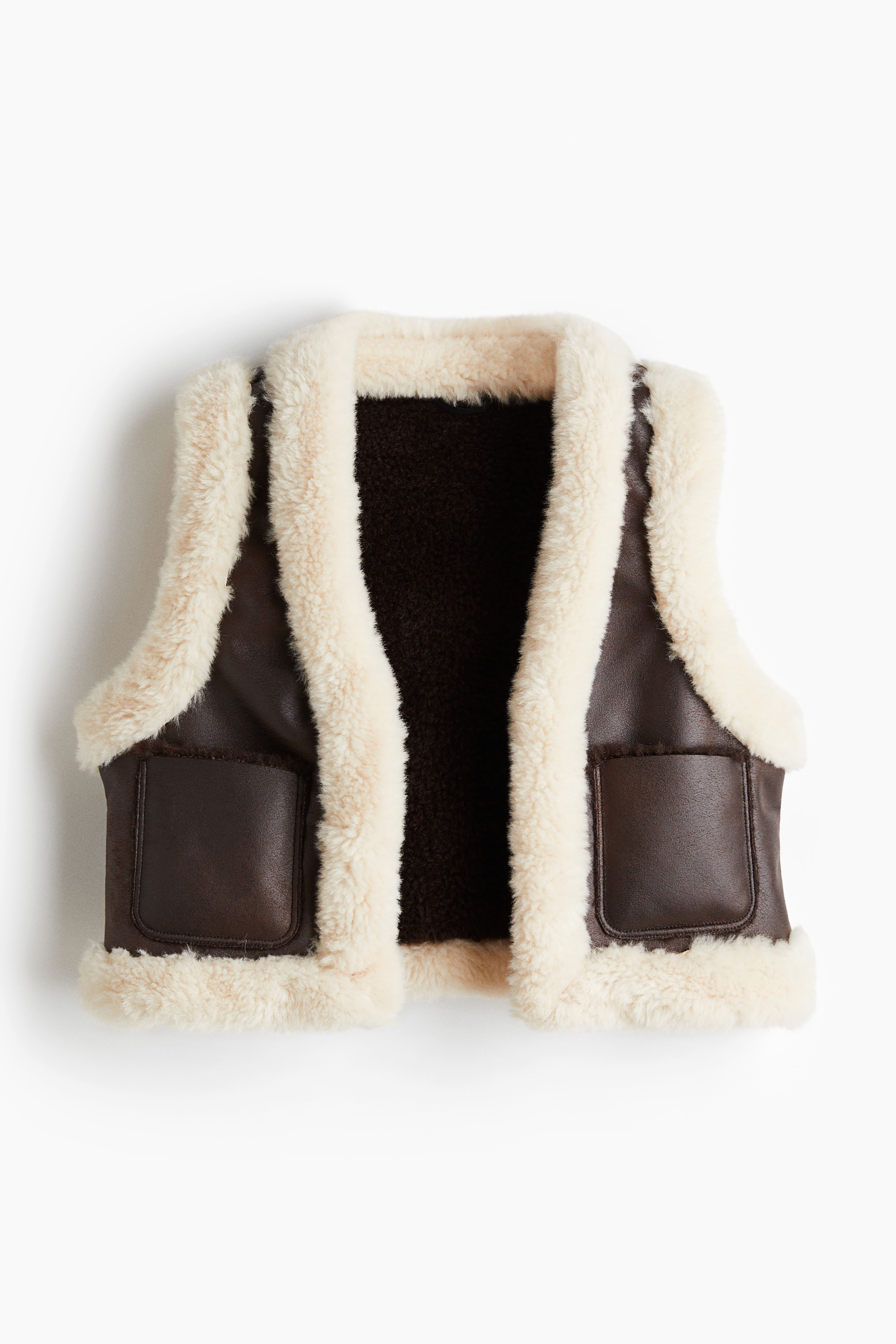 Fluffy-Trimmed Vest