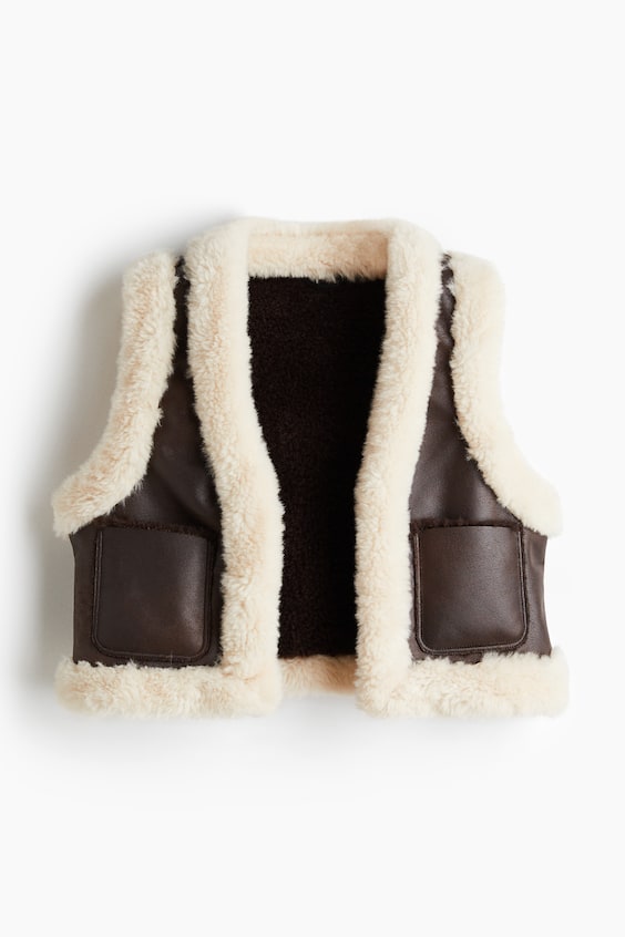 Женские жилеты H&M Fluffy-Trimmed Vest