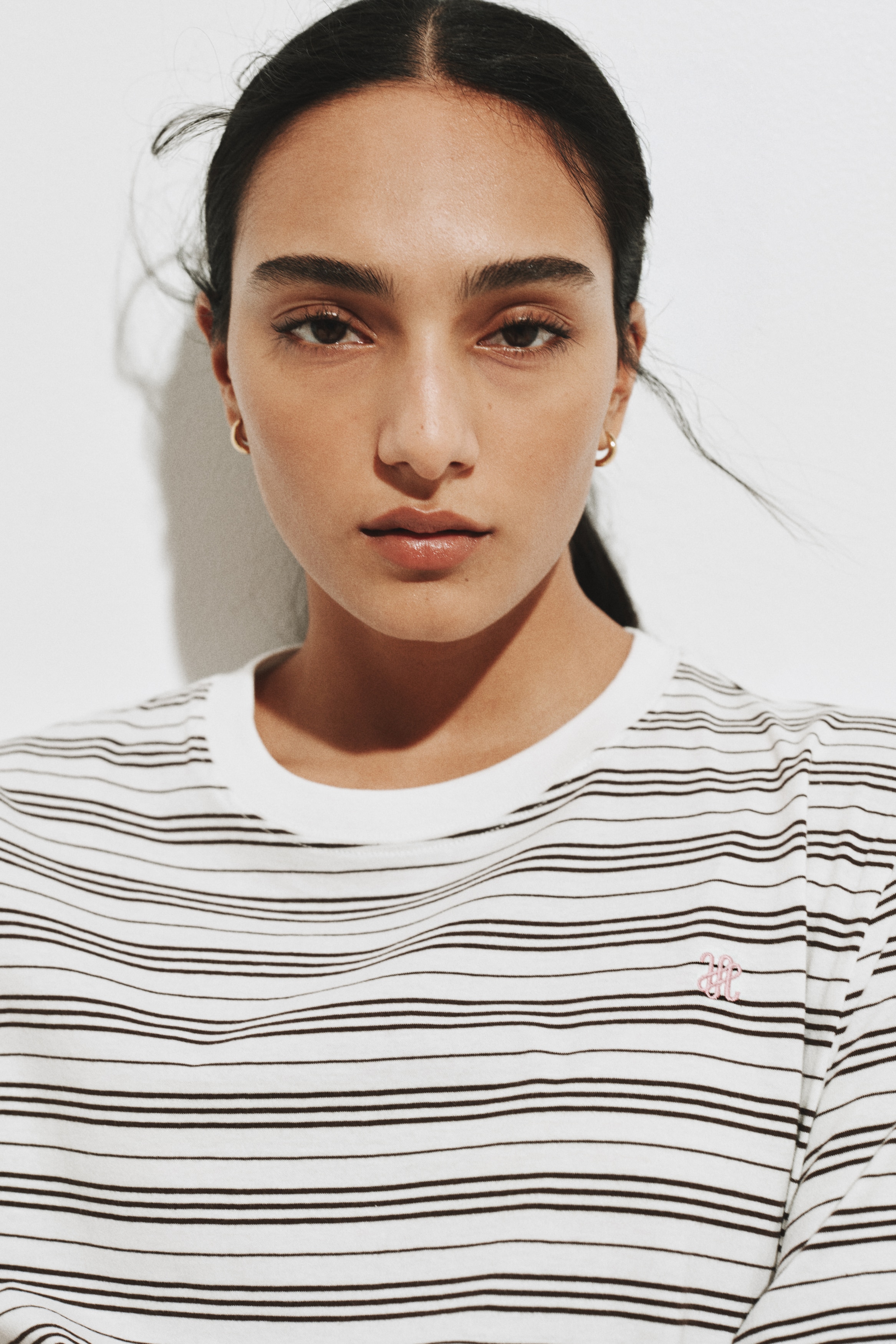 Cotton T-Shirt - White/striped/White/The Voyagers