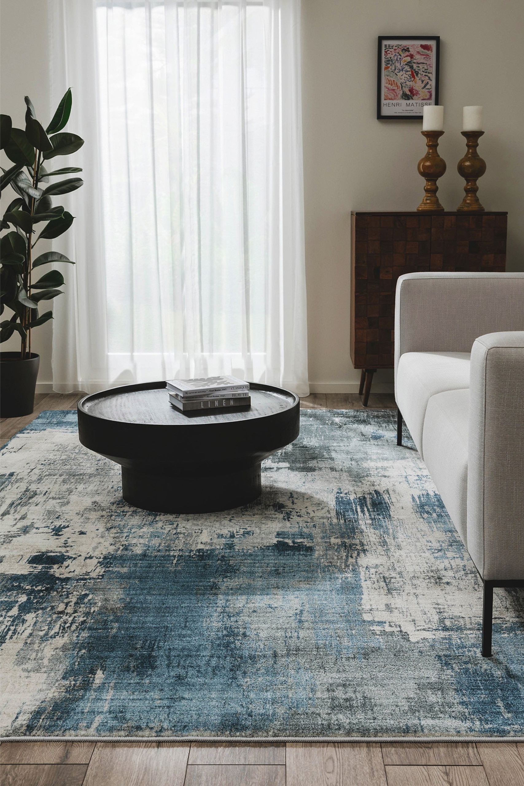 Tapete Mara - Azul/Rose