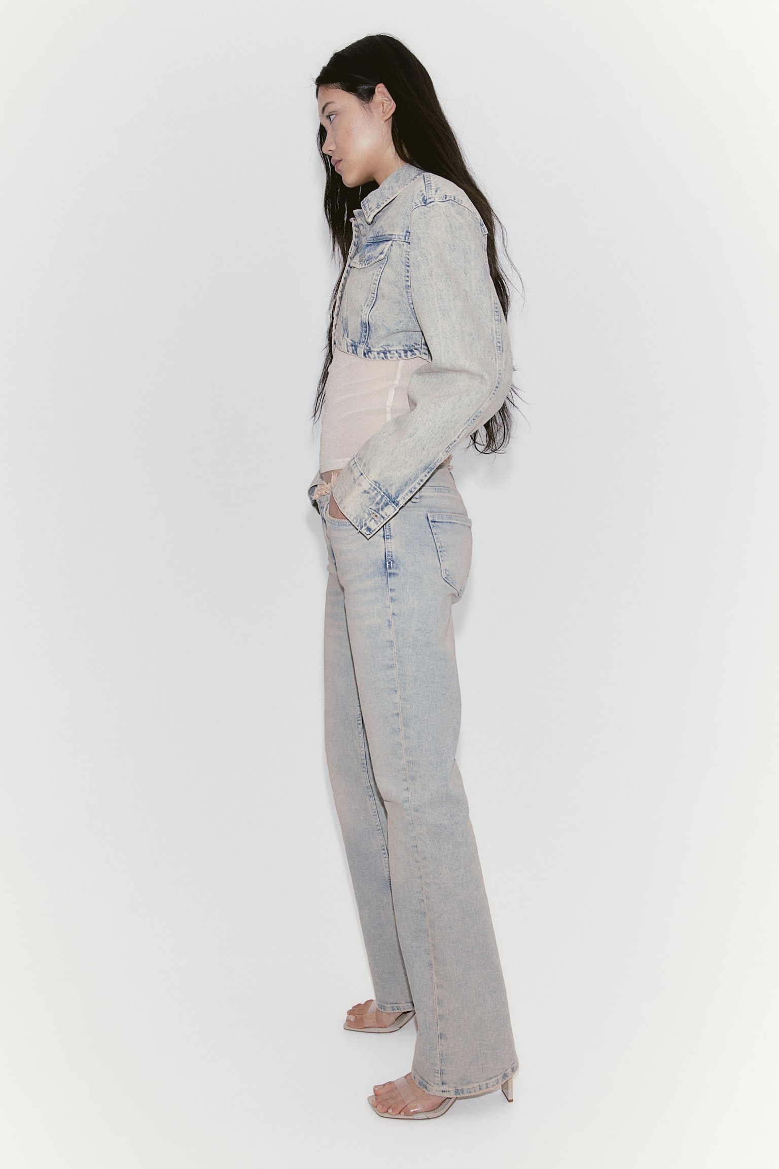 Flared Low Jeans - Pale denim blue/Light denim blue - 5