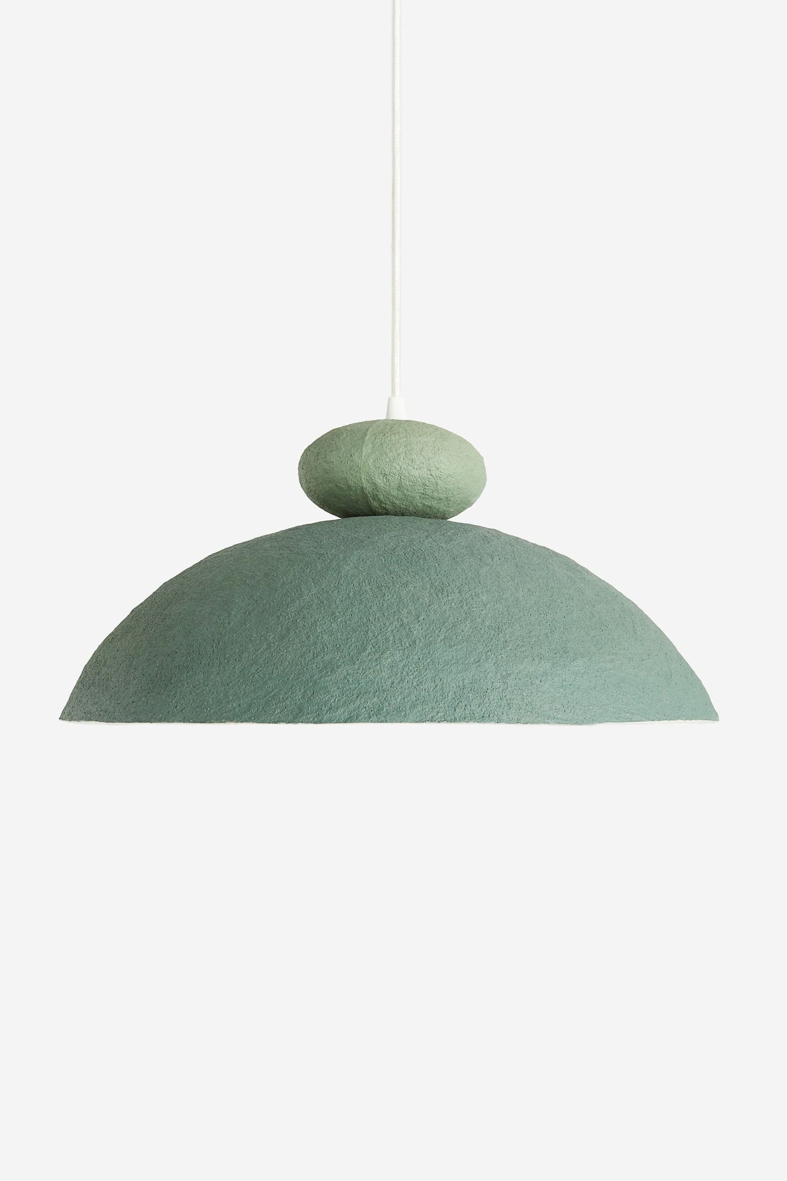 Papier-mâché pendant light - Green - 1