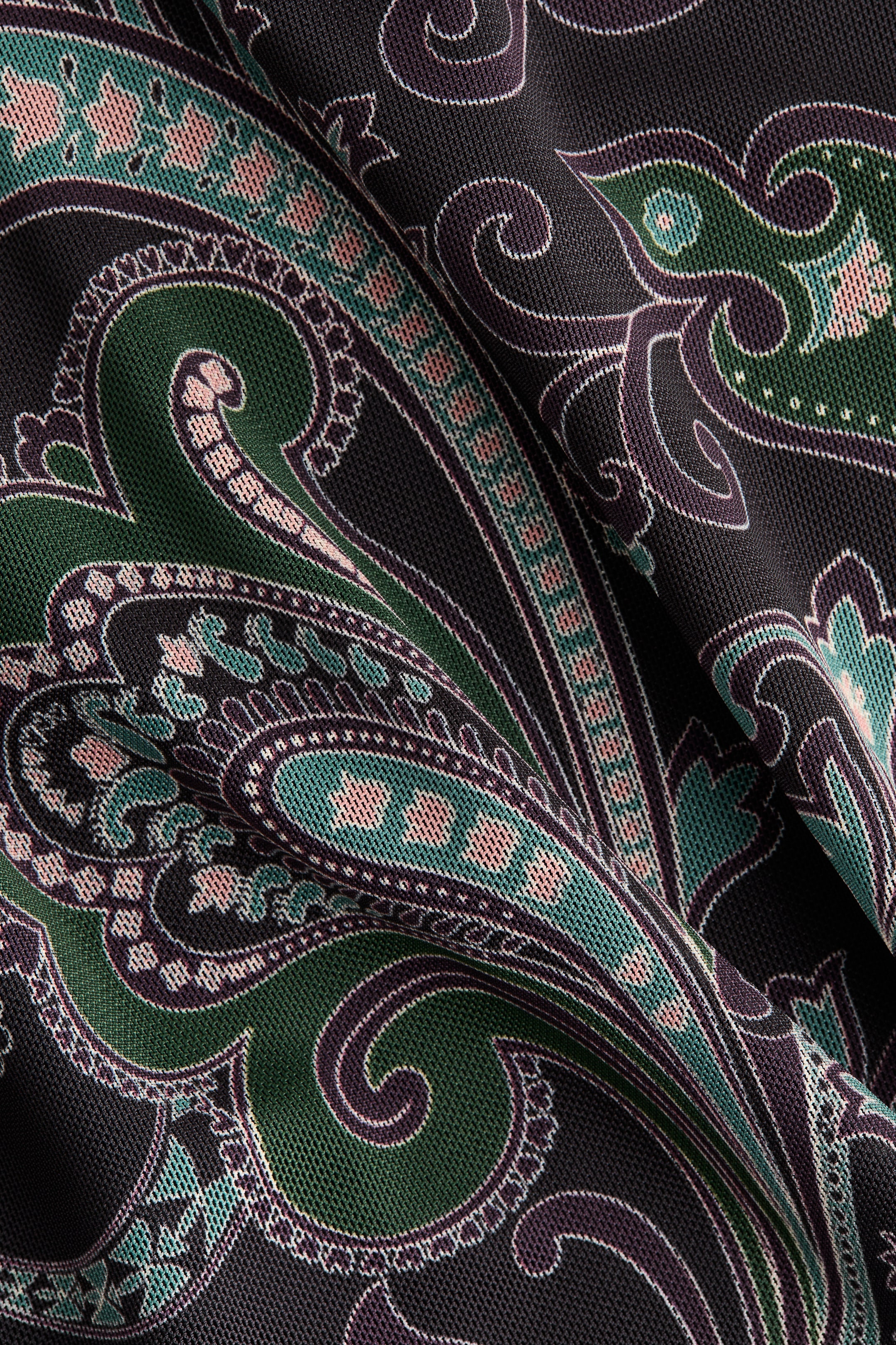 Преглед на по-голямо изображение: Блуза от мрежеста материя - Тъмнокафяв/С пейсли десен - ЖЕНИ | H&M BG 5