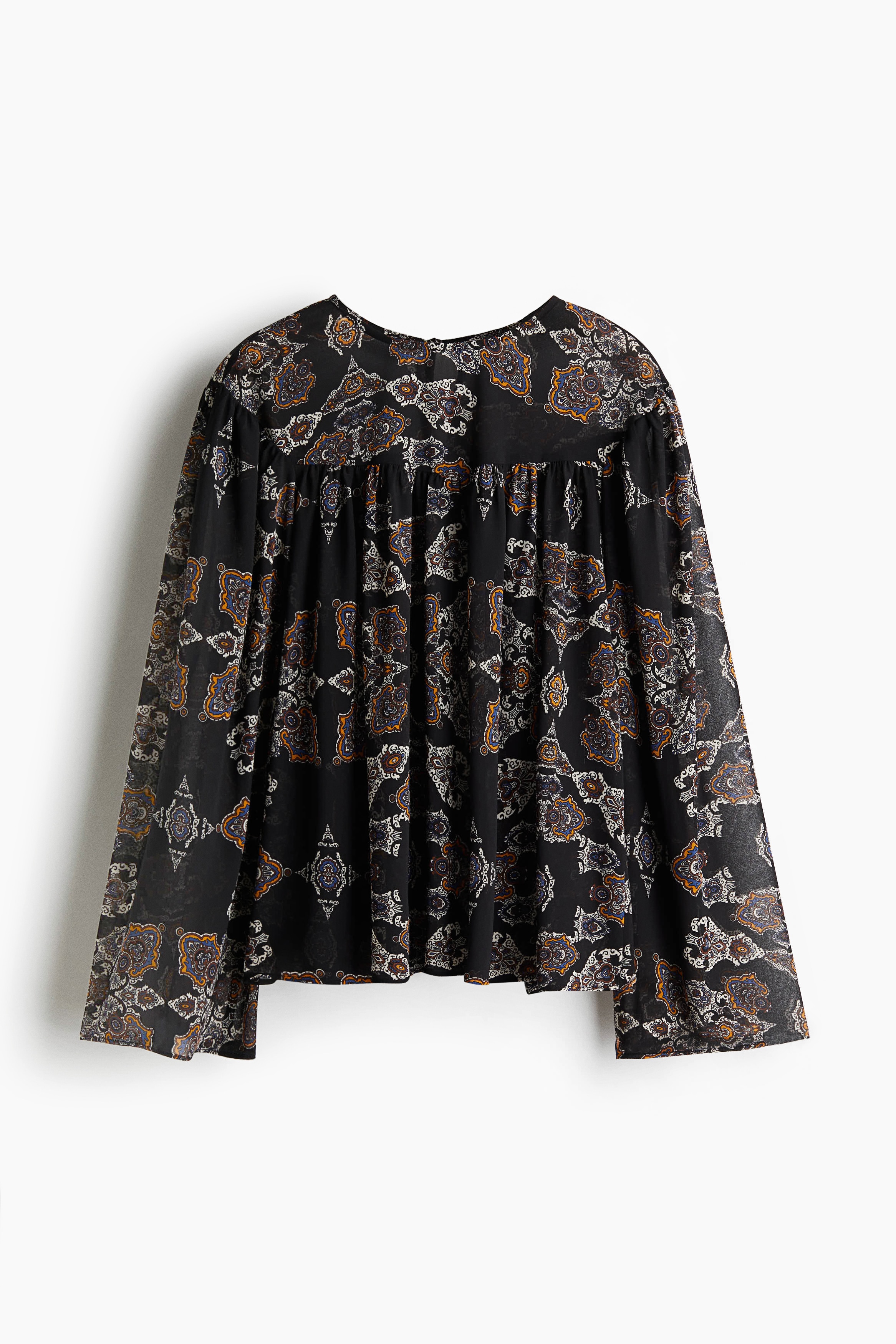 Patterned Blouse - Black/patterned