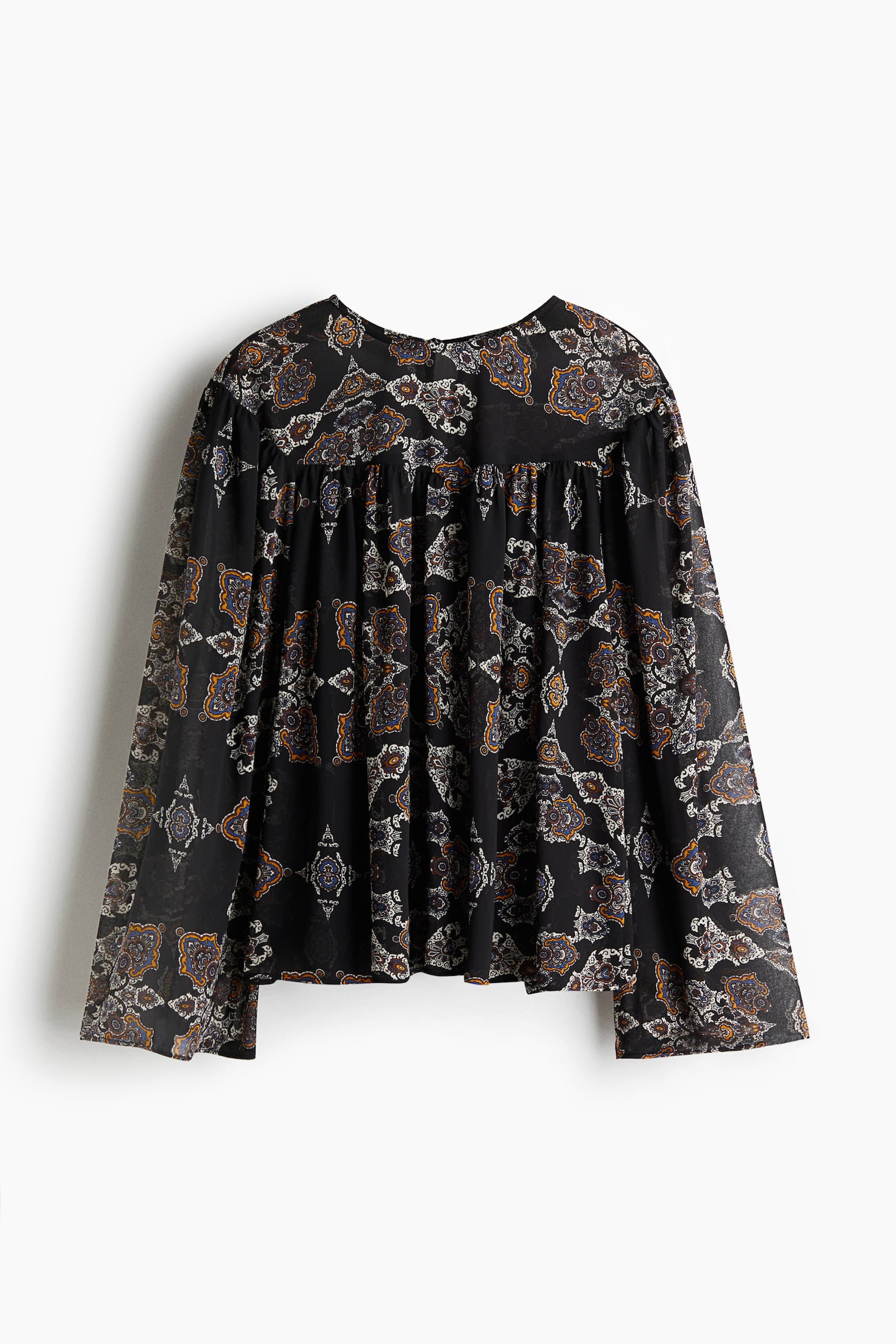 Женская блузка H&M Patterned Blouse, цвет: Чёрный