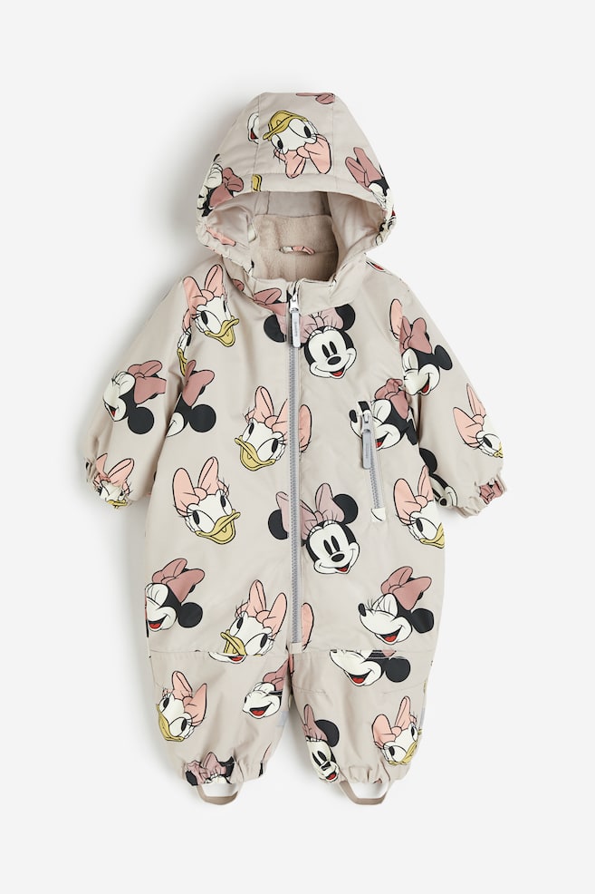 Water-repellent all-in-1 suit - Light greige/Minnie Mouse/Grey/Mickey Mouse - 1