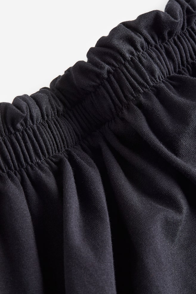 Off-the-shoulder dress - Black/Bright blue/Patterned/Black/Patterned - 7