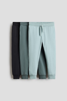 3-pack joggers i bomull